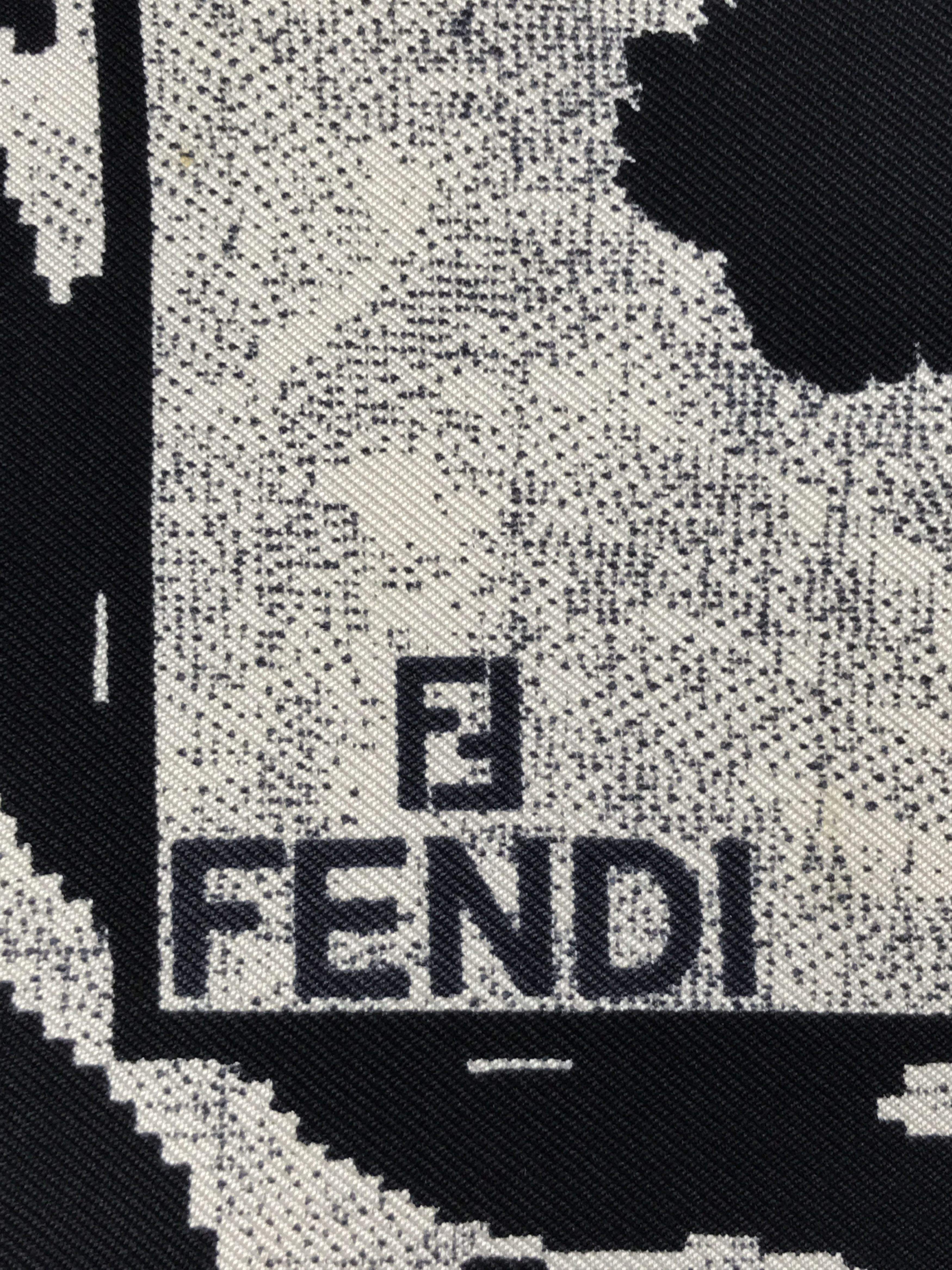 Fendi × Vintage Vintage Fendi Zebra Printed Silk Scarf Size ONE SIZE - 8 Thumbnail