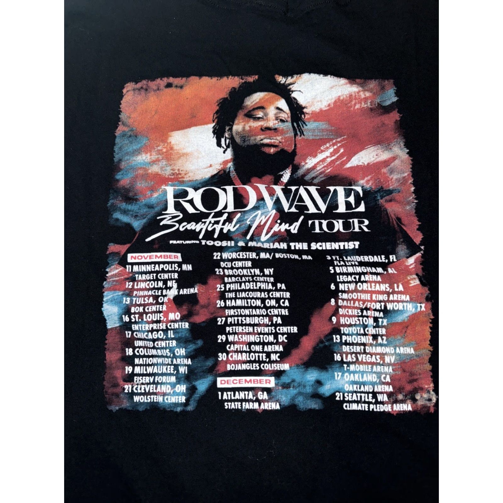 Vintage Rodwave T-Shirt Black XL 22x26 Tour Music Men Adults XX? Size US XL / EU 56 / 4 - 4 Thumbnail