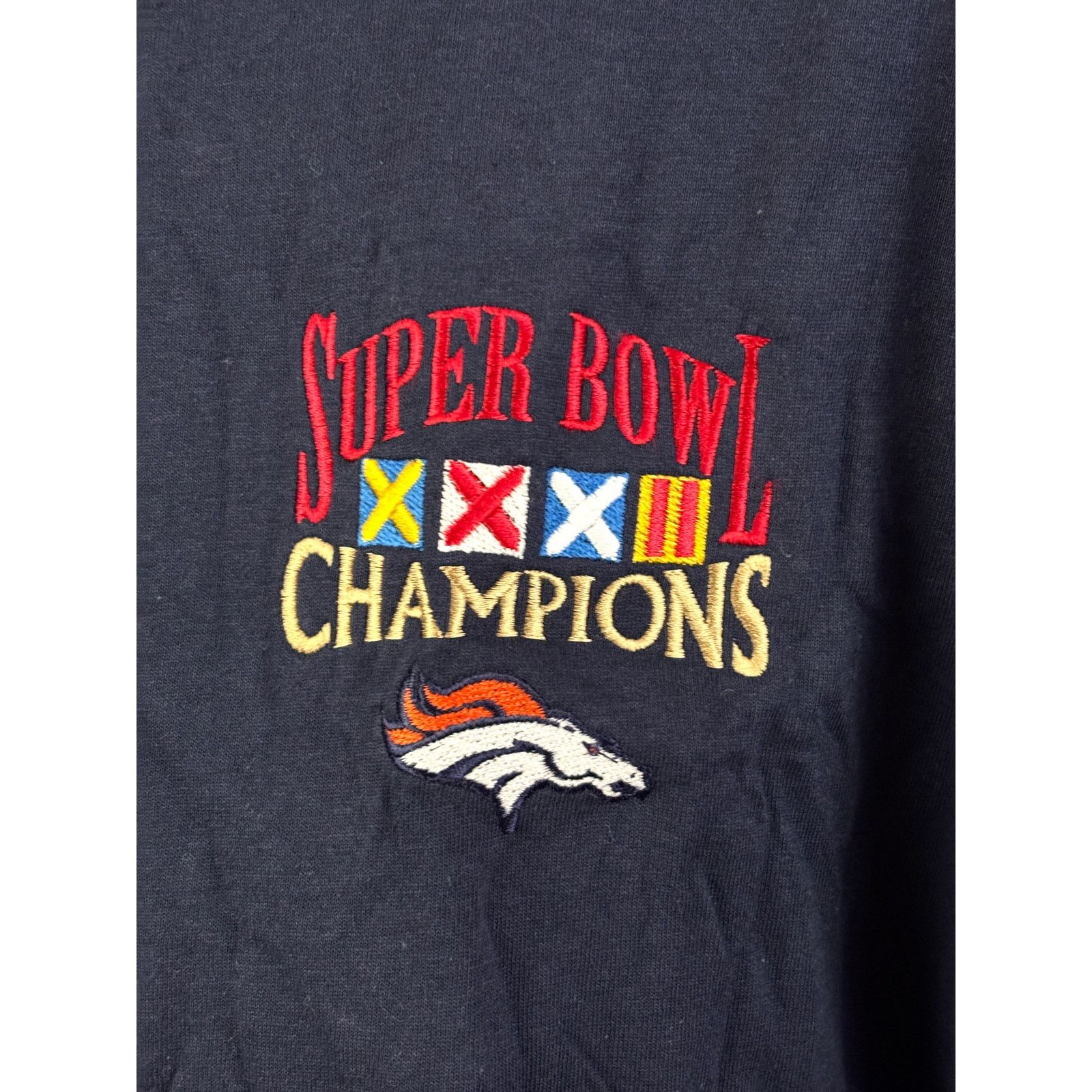 Lee Vintage Denver Broncos Super Bowl XXXII T-Shirt Navy Lee XL Size US XL / EU 56 / 4 - 6 Thumbnail
