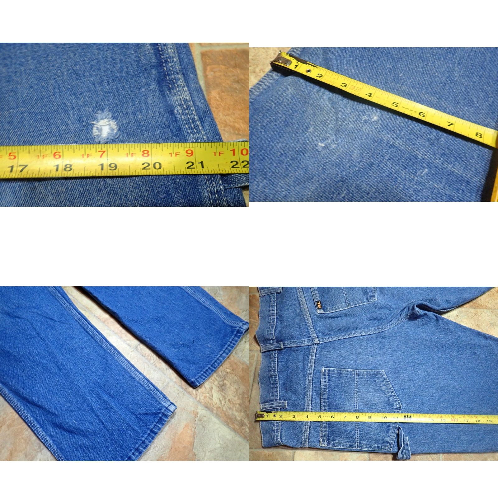 Vintage VINTAGE Key Denim Jeans Carpenter Pants 36x29 Distressed Cotton Utility Workwear Men Size US 36 / EU 52 - 8 Thumbnail