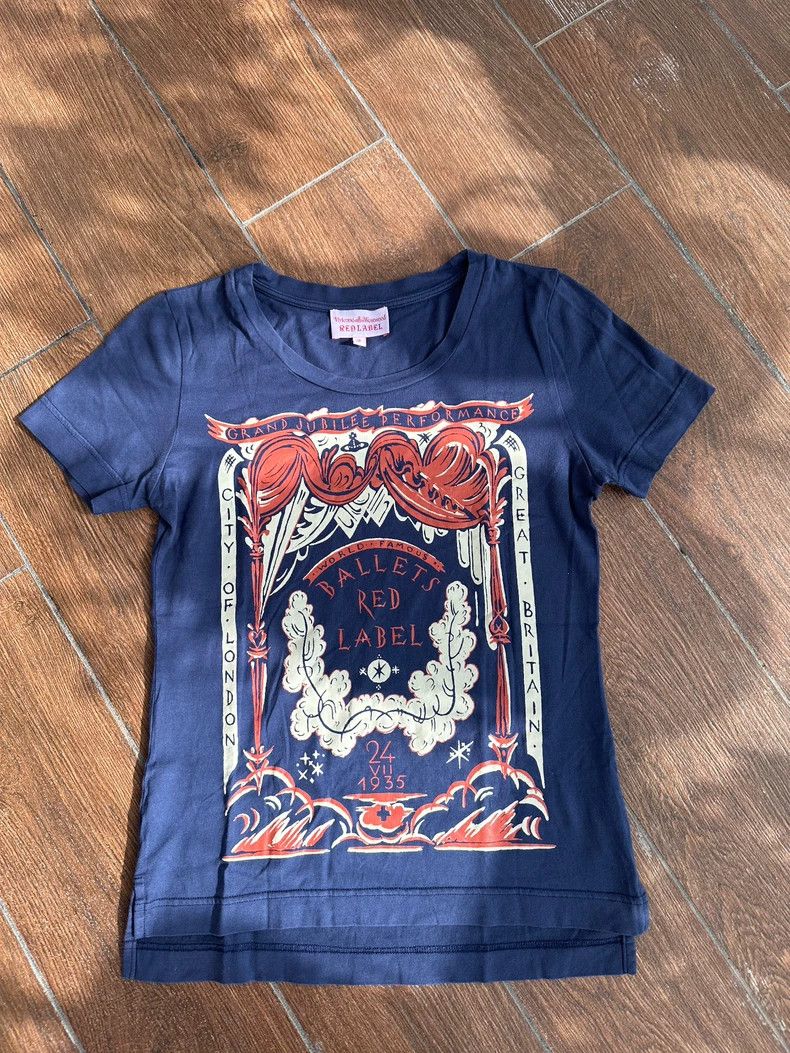 Vivienne Westwood Vivienne Westwood size2 Blue and white printed T-shirt Size S / US 4 / IT 40 - 1 Thumbnail