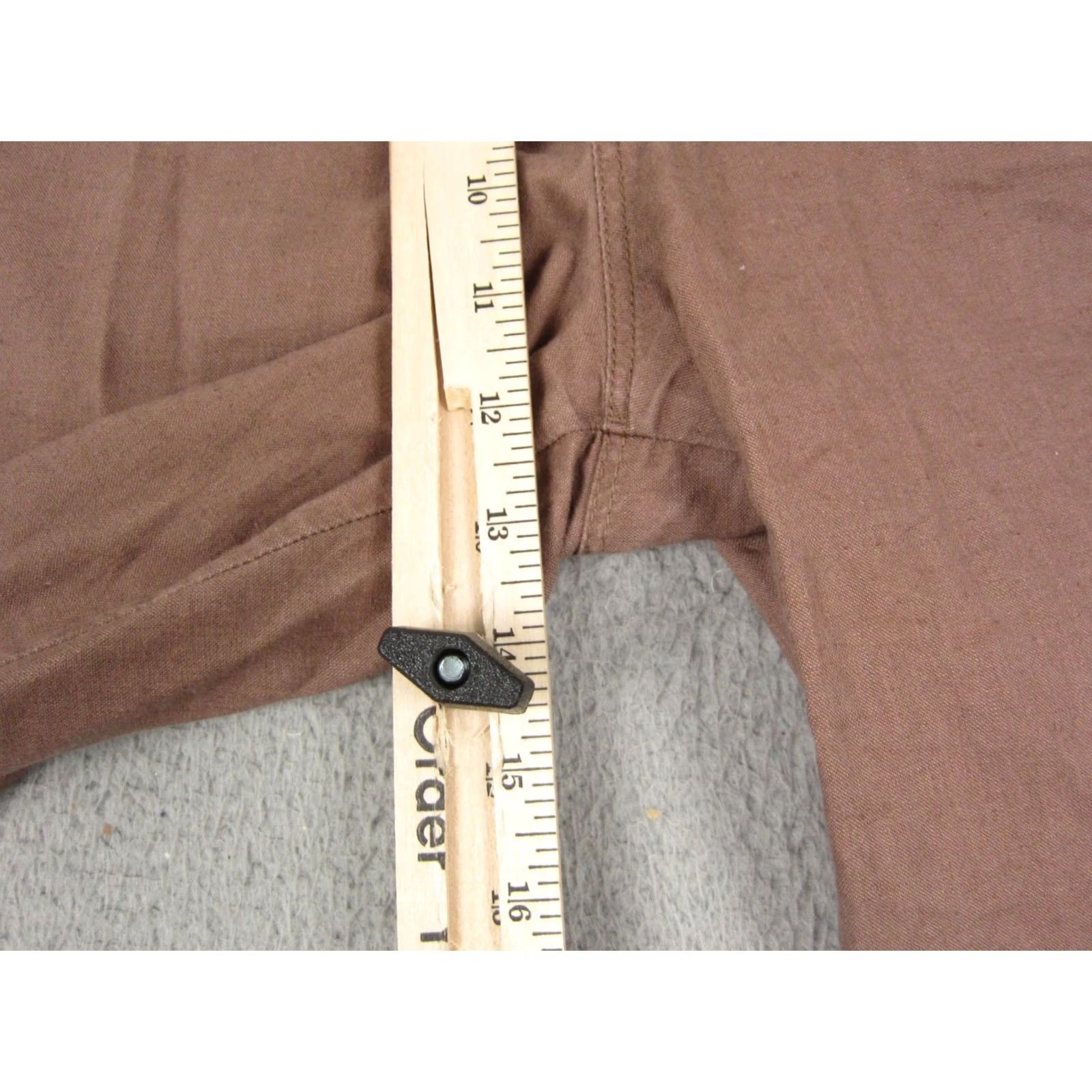 Uniqlo Uniqlo Pants Womens XS Brown Linen Cotton Straight Tapered Casual Size 26" / US 2 / IT 38 - 7 Thumbnail