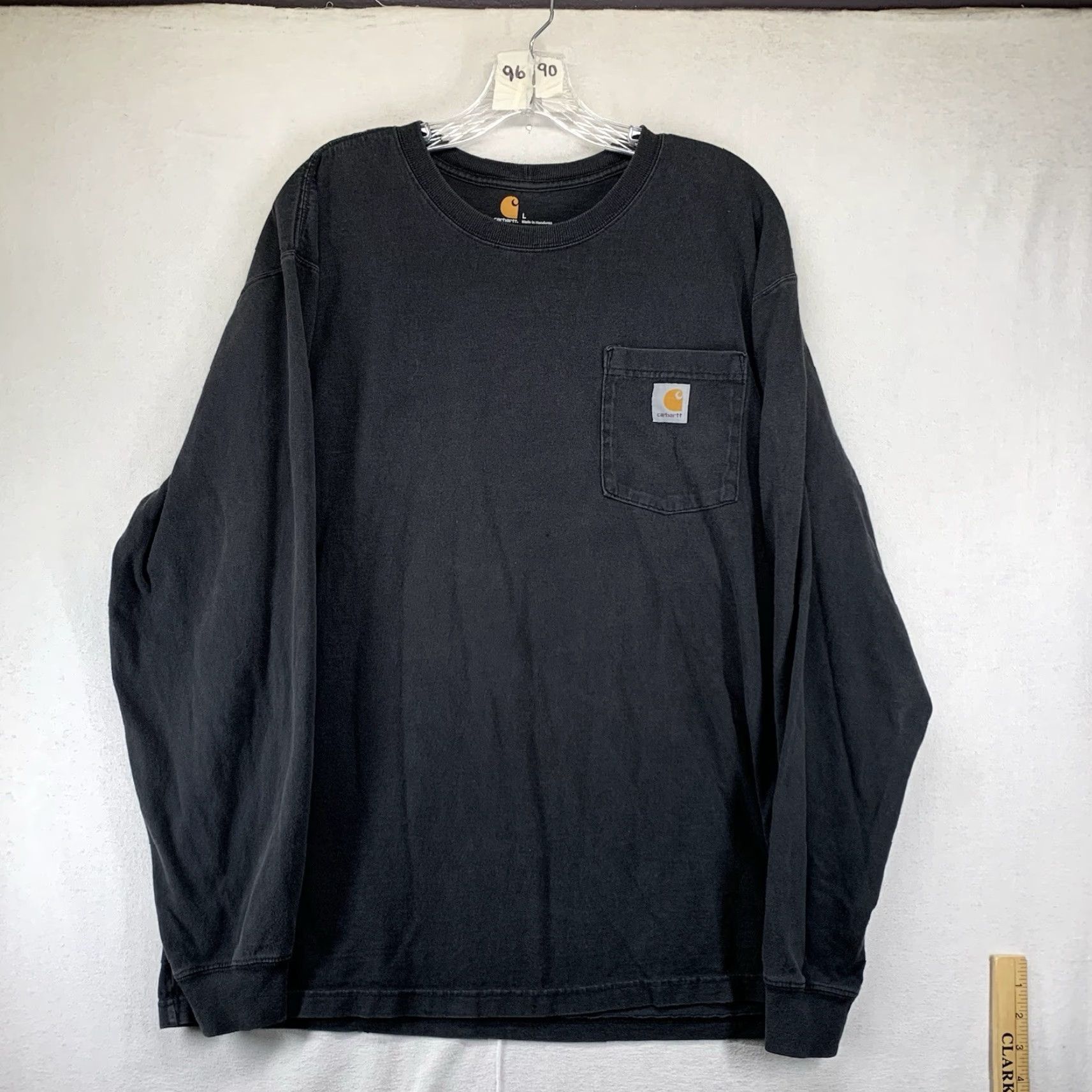Carhartt Carhartt T-Shirt Mens Long Sleeve Crew Neck All Cotton Regular Fit Logo 100% Knit Black L Size US L / EU 52-54 / 3 - 2 Thumbnail