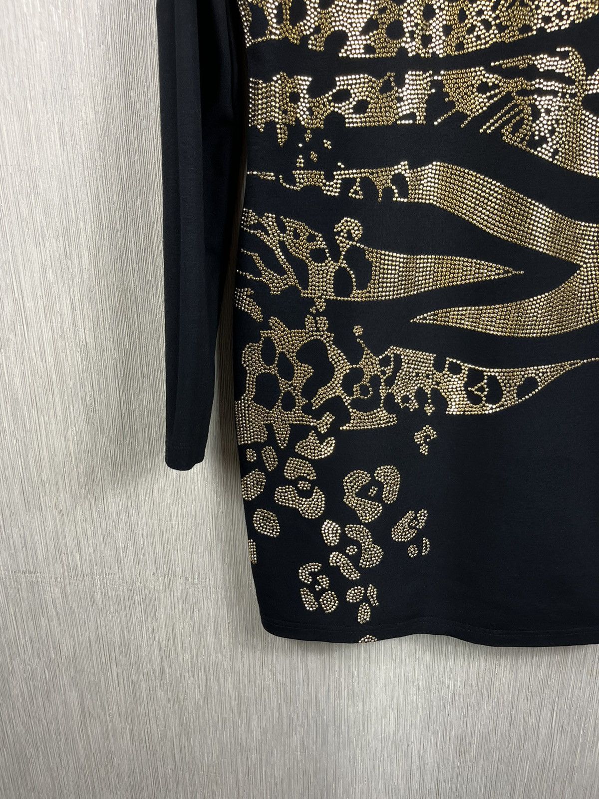 Designer × Versace × Versace Jeans Couture Versace jeans bodycon dress leopard golden metallic studs Size S / US 4 / IT 40 - 7 Thumbnail
