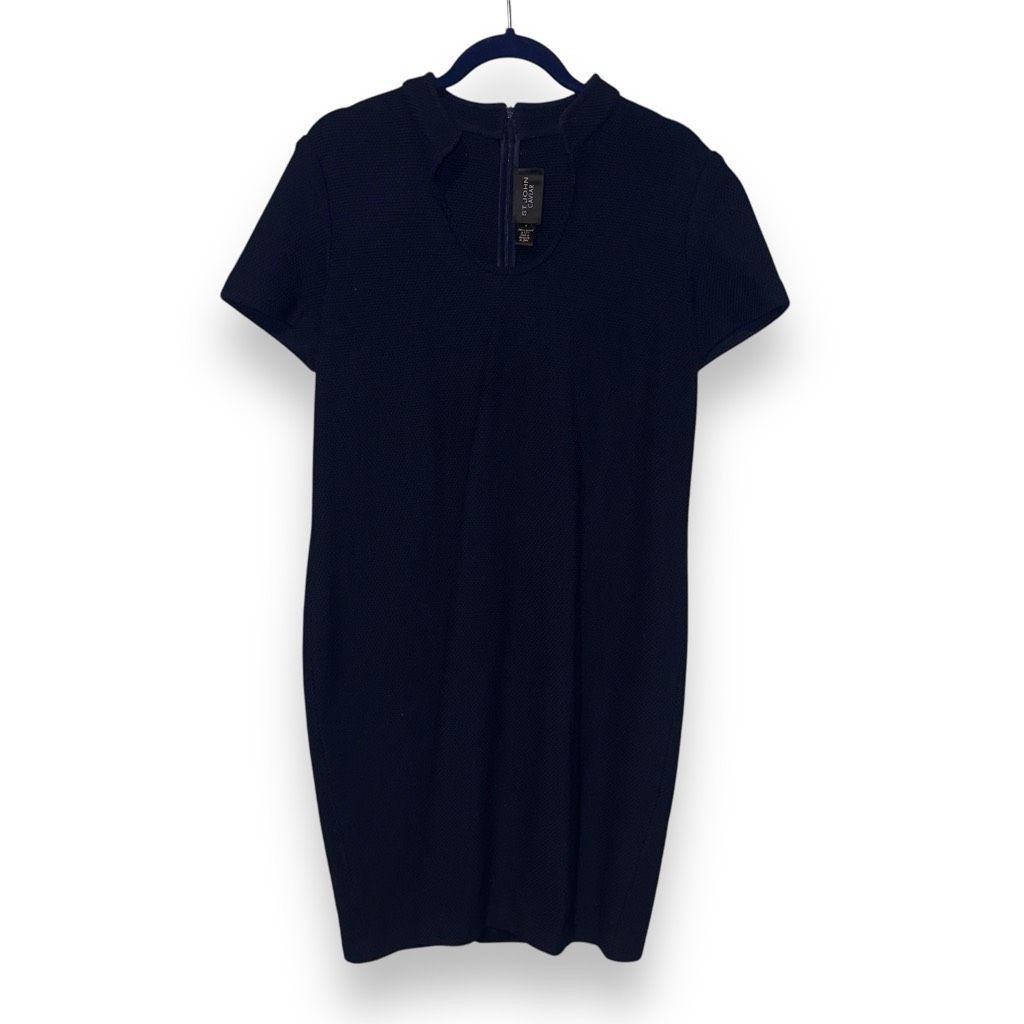 St. John St. John Caviar Navy Wool Knit Made in USA Formal Dress Sz 8 Size M / US 6-8 / IT 42-44 - 1 Thumbnail