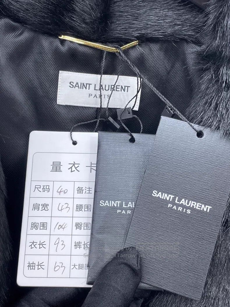 Saint Laurent Paris Saint Laurent Paris Black eco-fur coat Size S / US 4 / IT 40 - 5 Thumbnail
