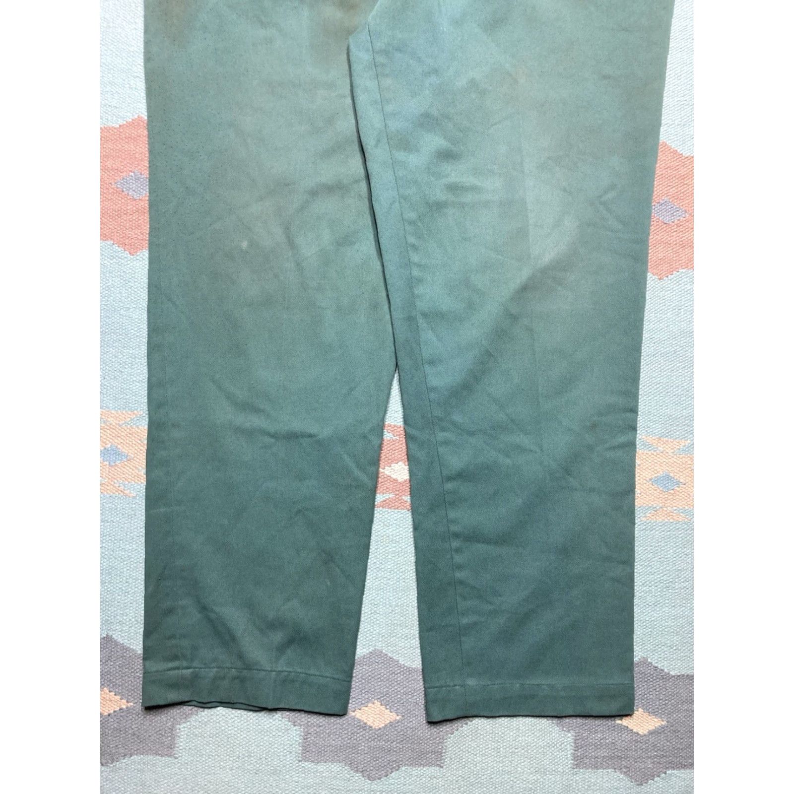 Vintage **VINTAGE 1970S BIG MAC CHINO WORK PANTS GREEN REGULAR 43X31.5** User: Vintage 1970s Big Mac Chino Work Pants Green Regular 43X31.5 Size US 43 - 2 Thumbnail