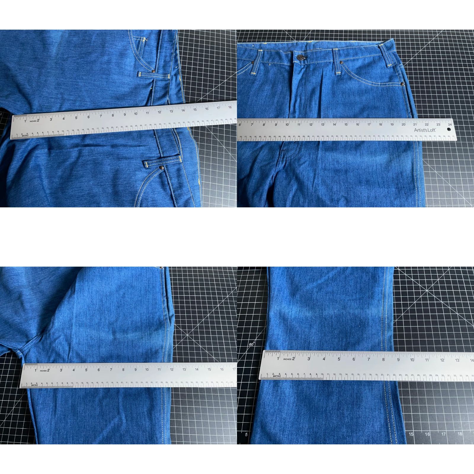 Vintage VINTAGE Challenger Jeans Women's 70s Flared Denim 37 x 28 Blue Cotton Blend Unworn 38/30 Tag Mens Womens Boys Girls Size 26" / US 2 / IT 38 - 8 Thumbnail