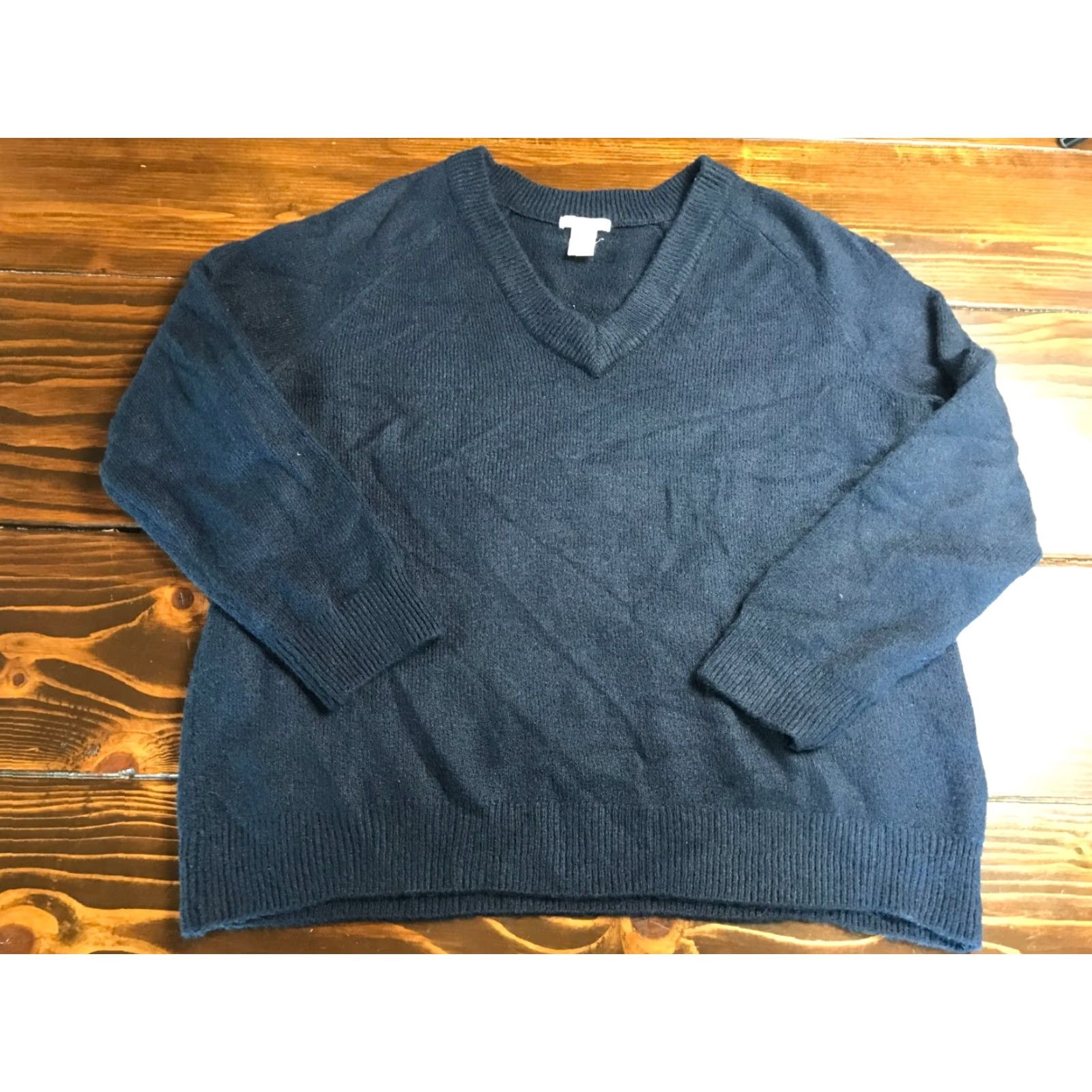 Asics Basics Sweater Men’s Medium Navy Blue V-Neck Pullover Casual Solid Knit Pullover Sweater Mens Regular 90s? Size US M / EU 48-50 / 2 - 2 Thumbnail