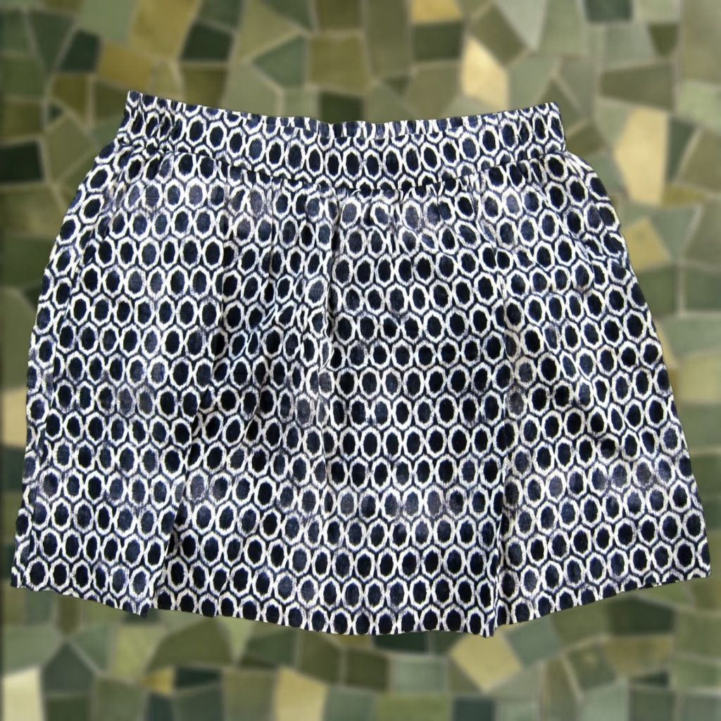 Ann Taylor Ann Taylor Loft Skirt – Linen Blue Pocket Short Elastic Waist Large Women’s XS? Size 36" / US 14 / IT 50 - 1 Thumbnail