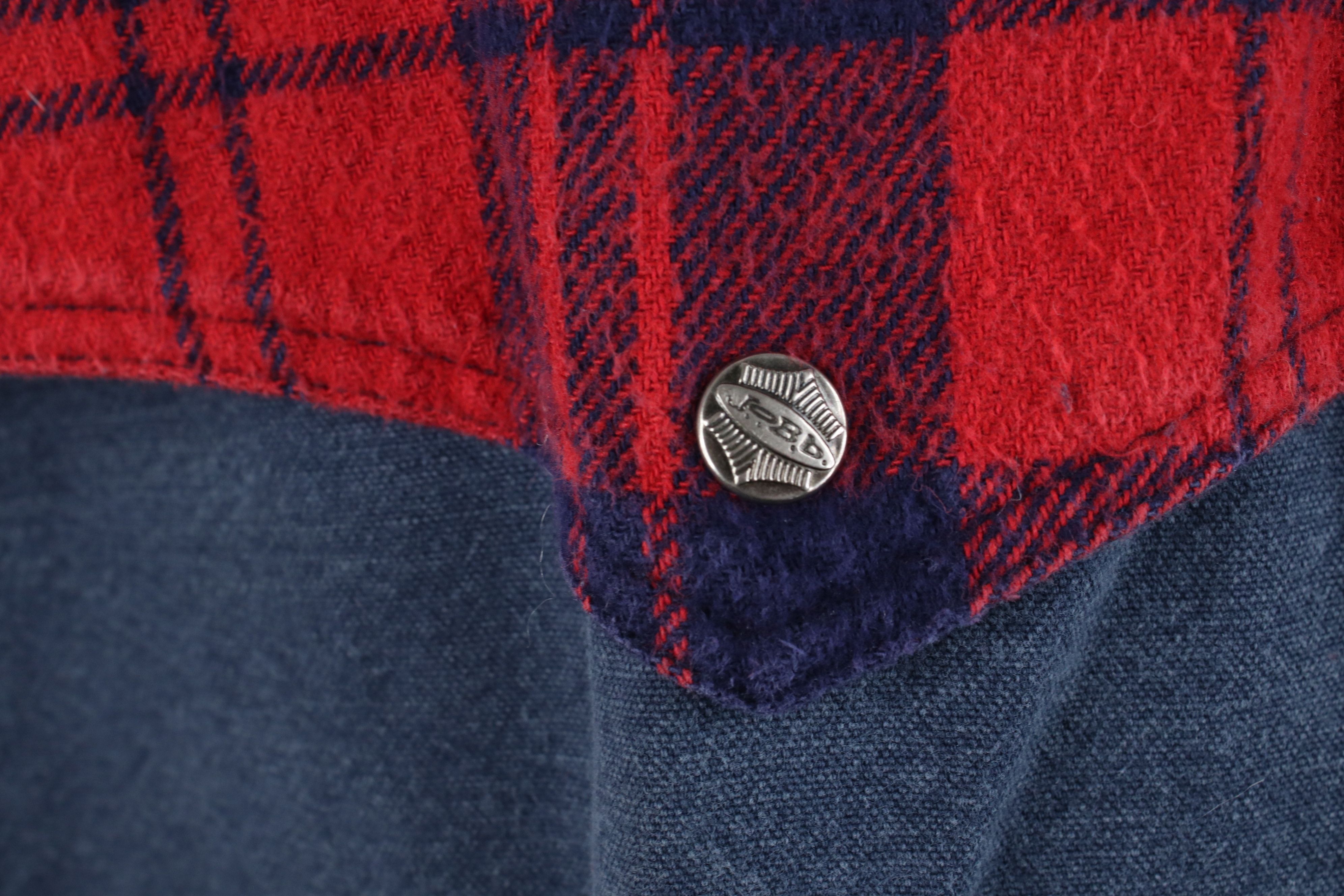 Vintage Vintage 90s Streetwear Big Pocket Flannel Button Shirt Plaid Size US XL / EU 56 / 4 - 10 Thumbnail