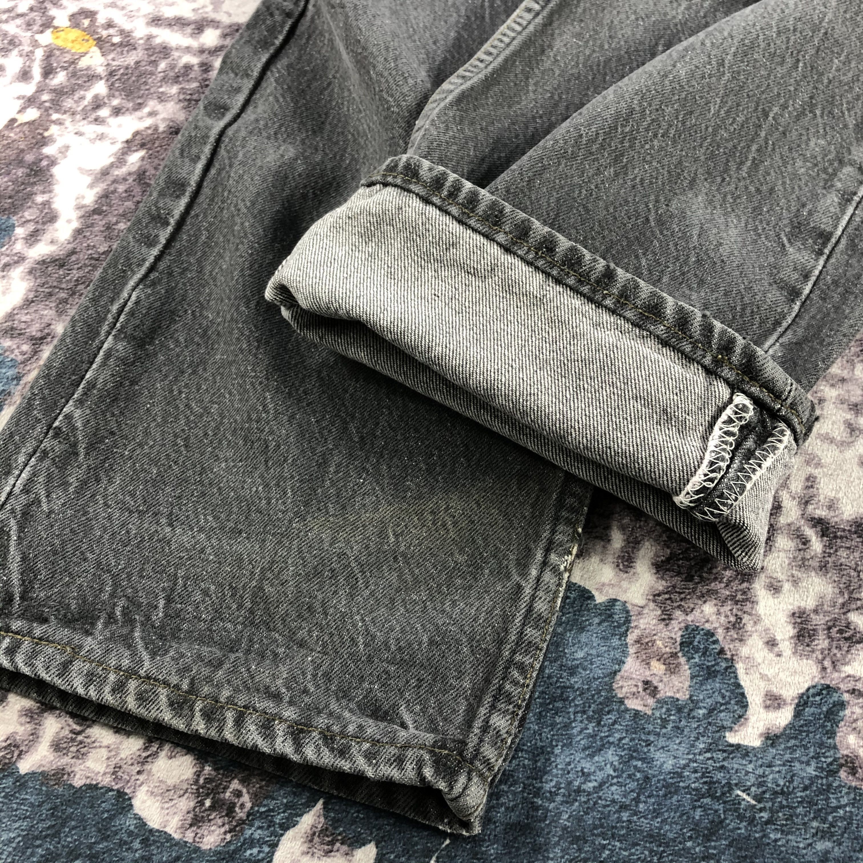 Levi's Vintage 90s Levis 501 Faded Black Jeans-JM2584 Size US 35 - 7 Thumbnail