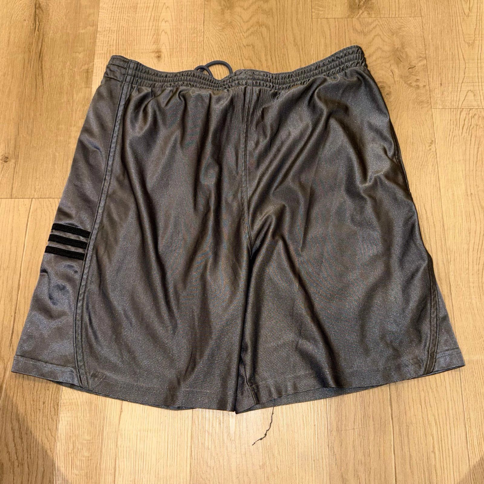 Adidas Adidas Silver Shiny Dazzle Hoop Shorts Mens MD Y2K 90s Rare Size US 32 / EU 48 - 2 Thumbnail