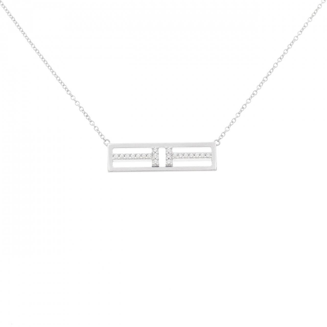 Tiffany & Co. Tiffany & Co. Tiffany Horizontal Diamond Bar 750 White Gold Necklace Calfskin Necklace DUTY FREE for USA Size ONE SIZE - 1 Thumbnail