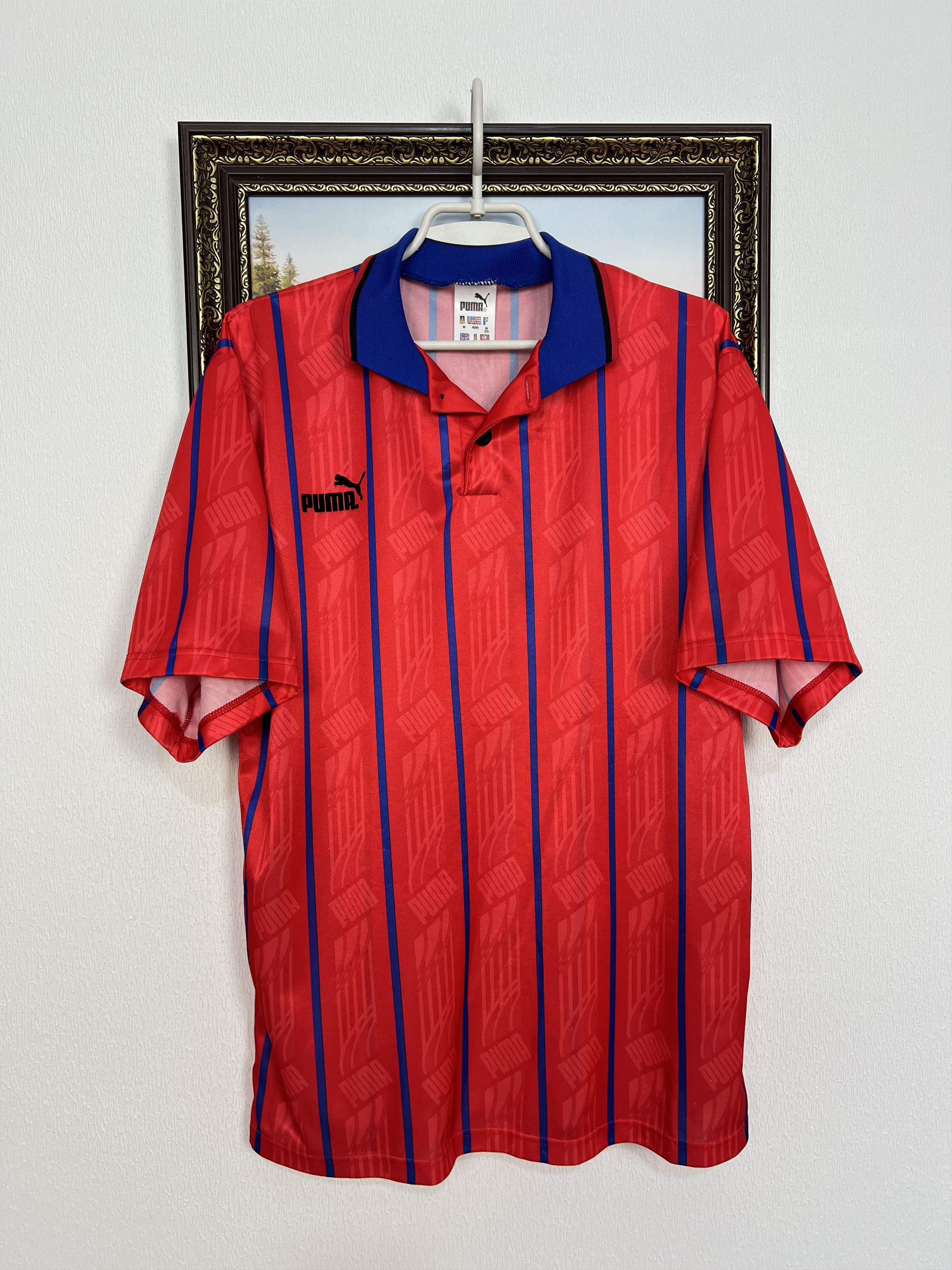 Vintage 90's Puma Football Shirt Soccer Jersey Trikot Sport