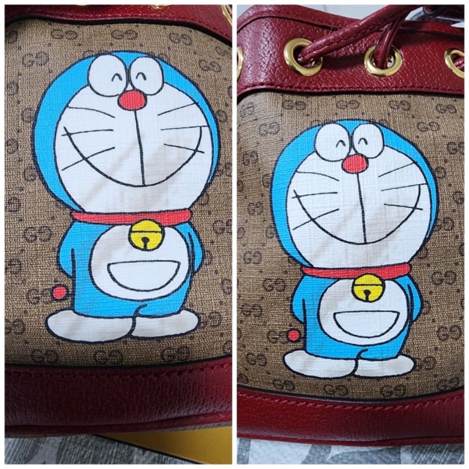 Gucci Auth Gucci Doraemon x Gucci Coated Canvas Bucket Bag Mini Size ONE SIZE - 9 Thumbnail