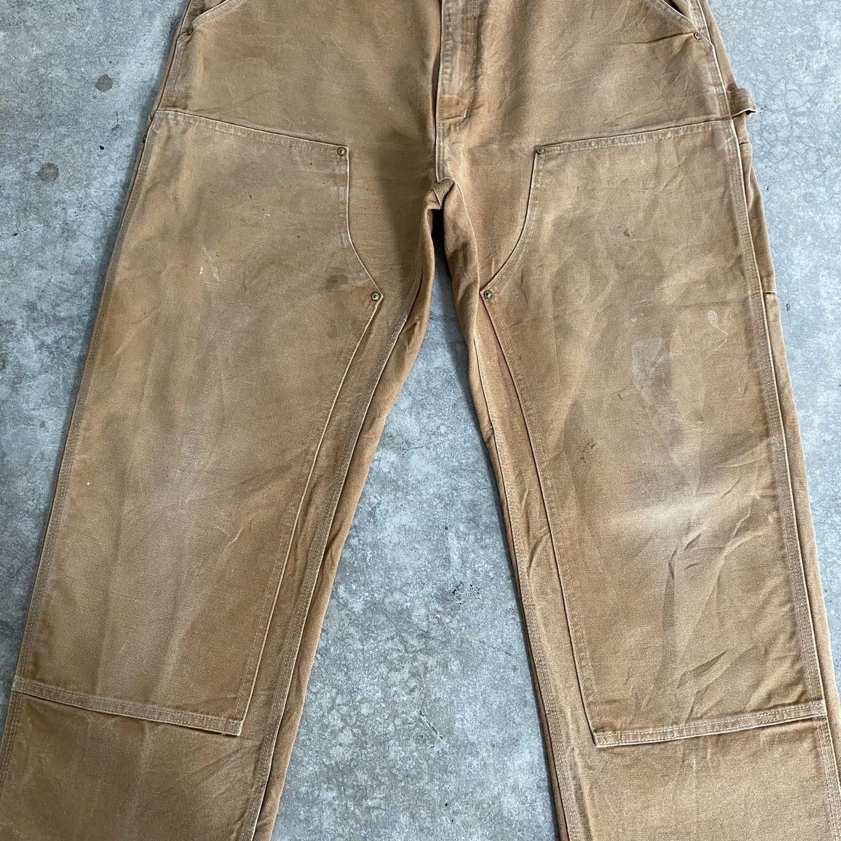 Carhartt Vintage Carhartt Double Knee Faded Tan Carpenter Pants Size US 39 - 4 Thumbnail