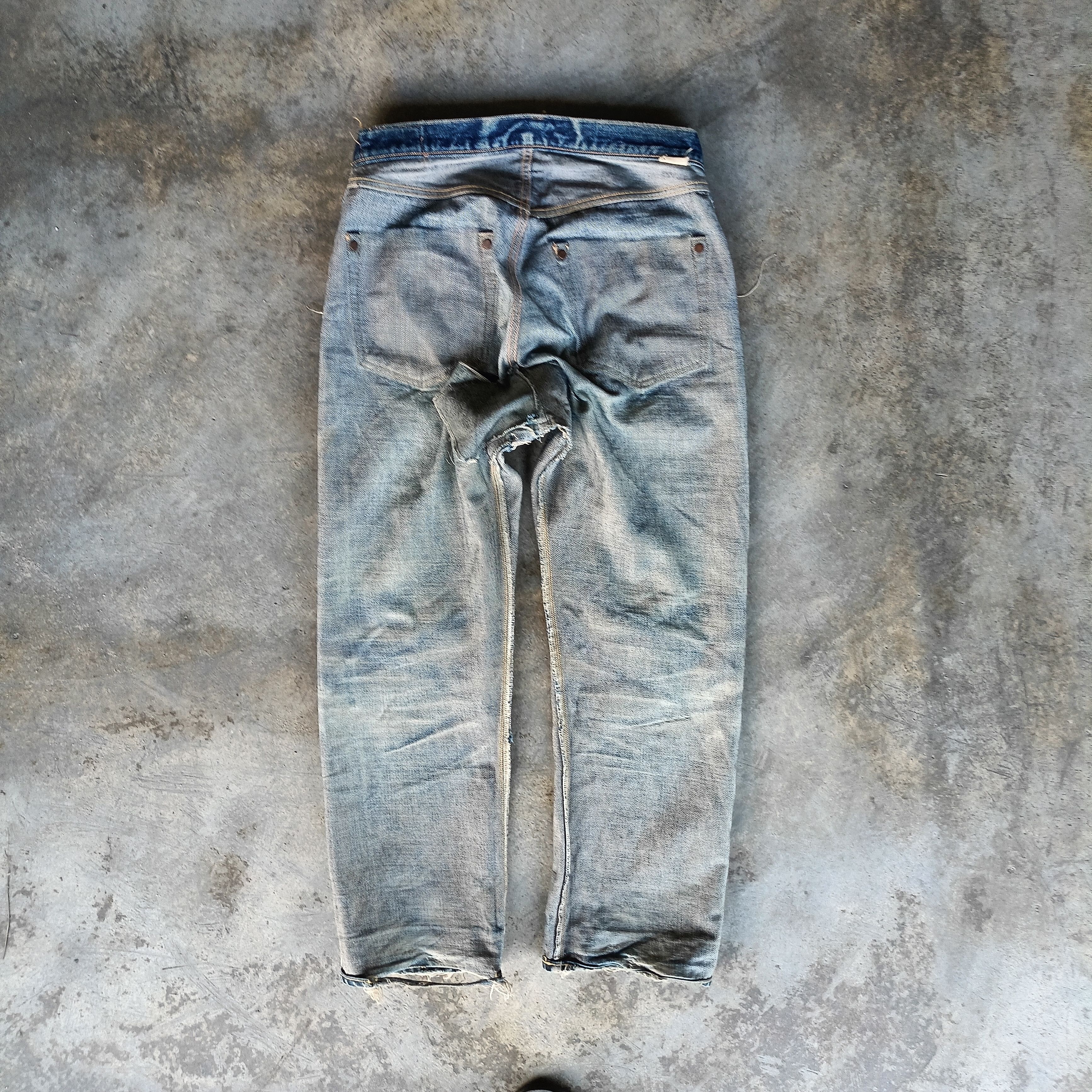 Japanese Brand Distressed Denim Sugar Cane Size US 32 / EU 48 - 3 Thumbnail