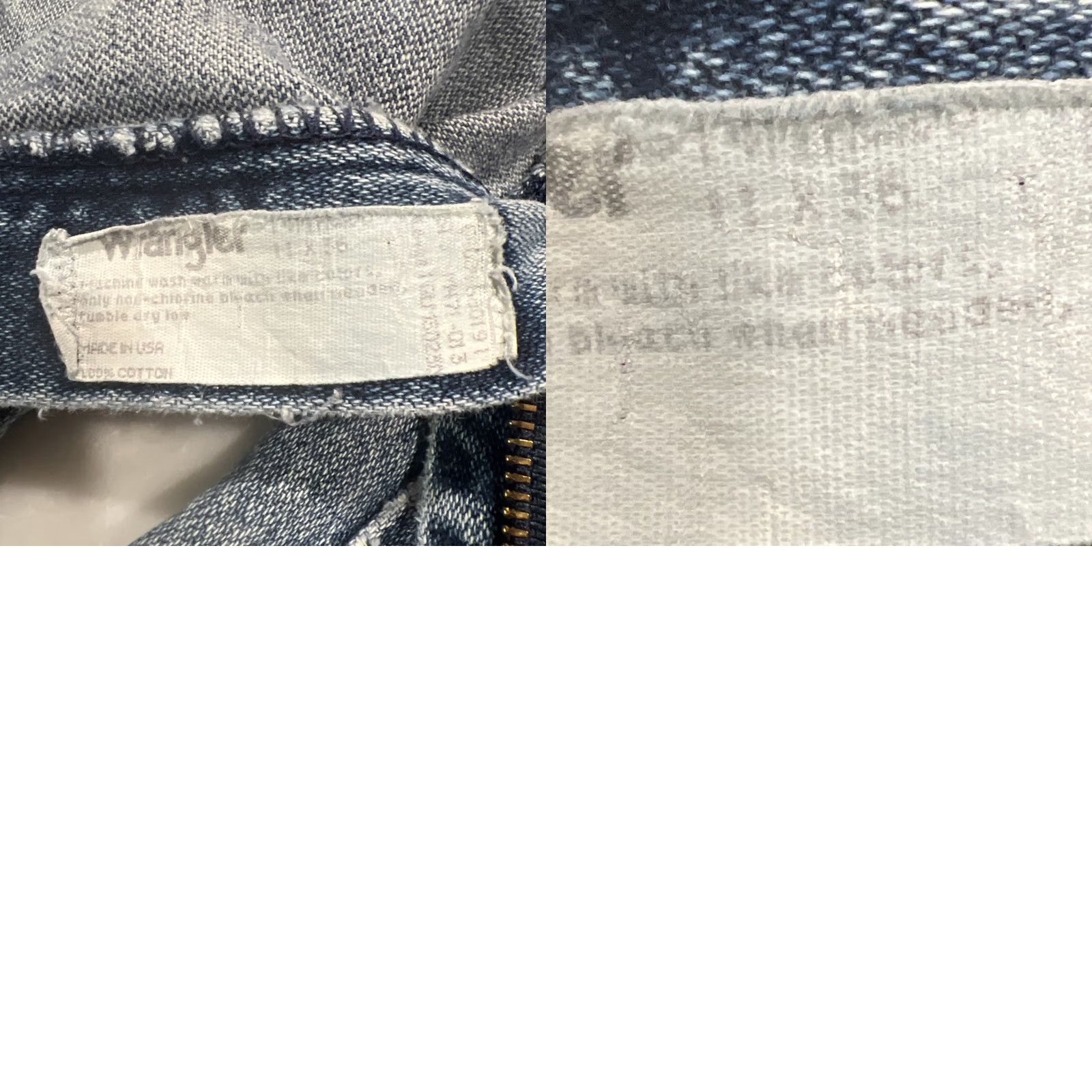 Wrangler VINTAGE Wrangler Jeans Women’s 11x36 (28x34) Thrashed Holes Straight Made USA Jeans Womens 1990s Blue Cotton Grunge Casual Boys Girls Mens Size 32" / US 10 / IT 46 - 11 Thumbnail