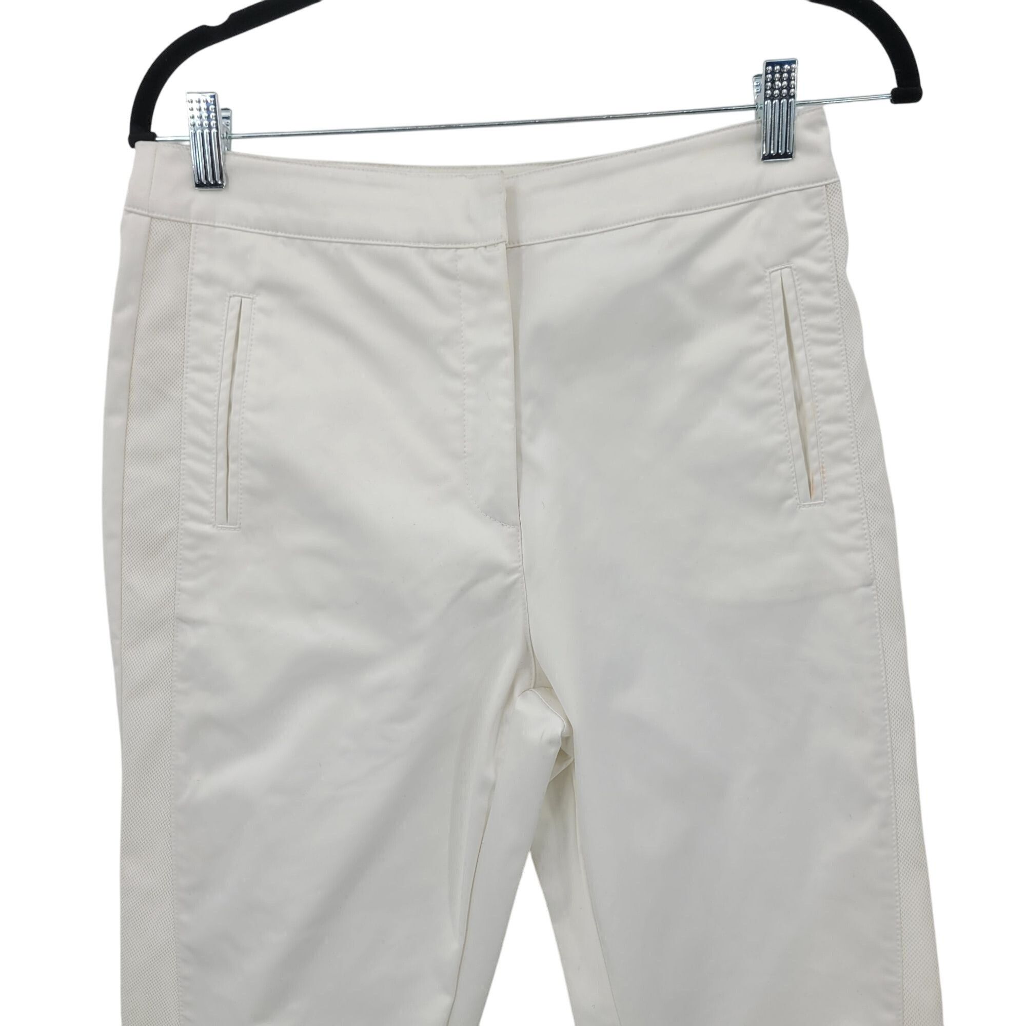 Designer Pink Stitch Athletic White Slim Fit Vented Pants 4 Activewea Size 27" / US 4 / IT 40 - 4 Thumbnail