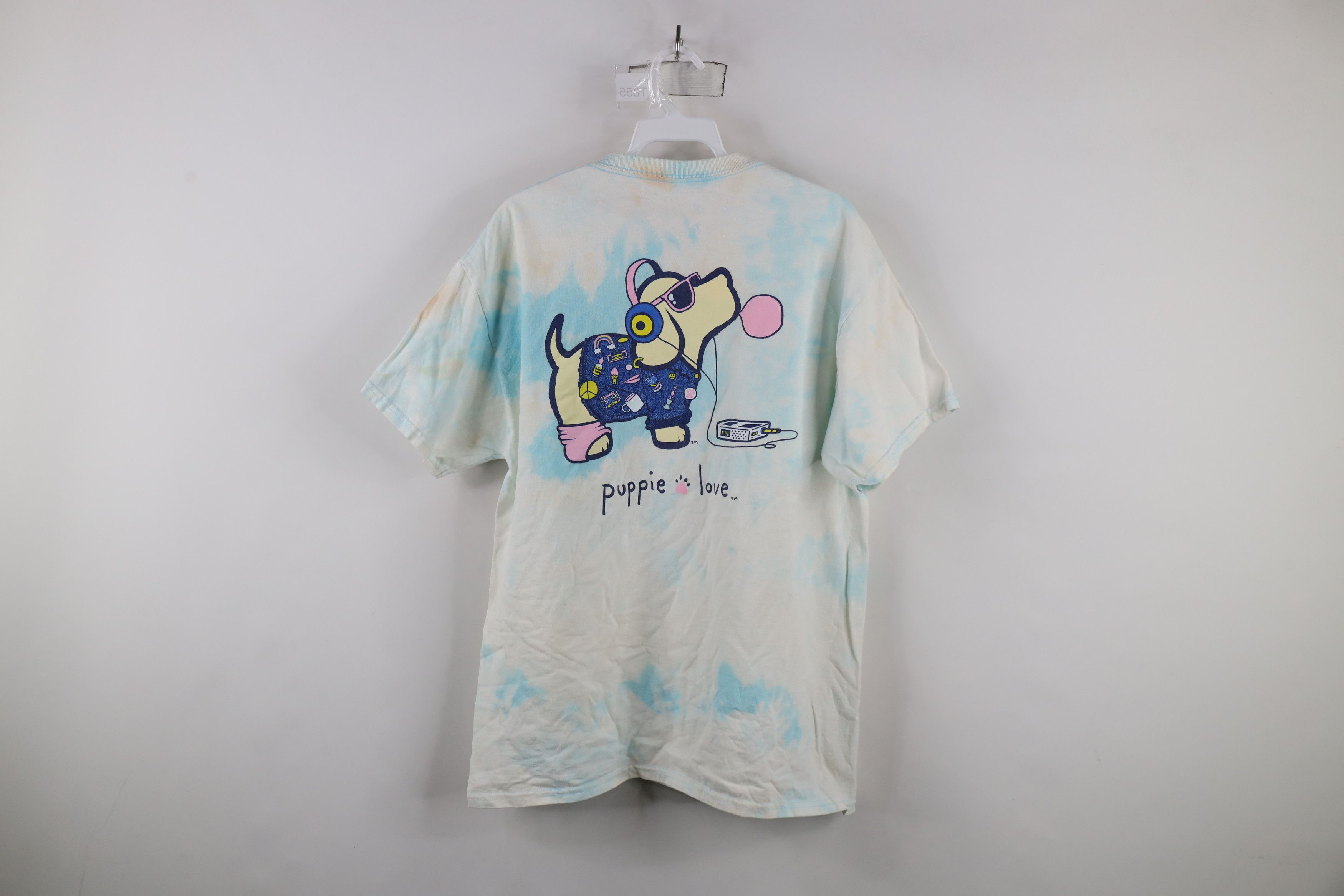 Vintage Vintage Y2K Streetwear Dog Puppy Acid Wash T-Shirt Cotton Size L / US 10 / IT 46 - 12 Thumbnail
