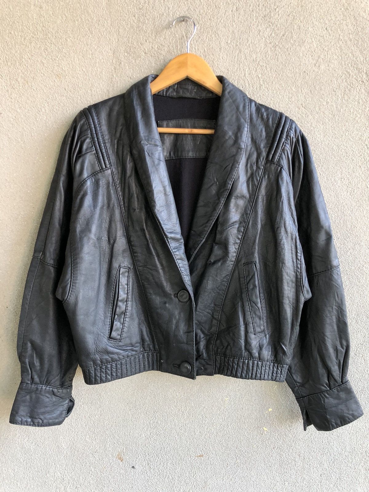 image of Vintage Torras Leather Jacket in Black, Men's (Size Medium)