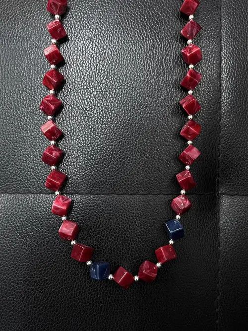 Jewelry Ink-painted acrylic red beads Wallet Chain ,Jeans Chain Size ONE SIZE - 2 Thumbnail