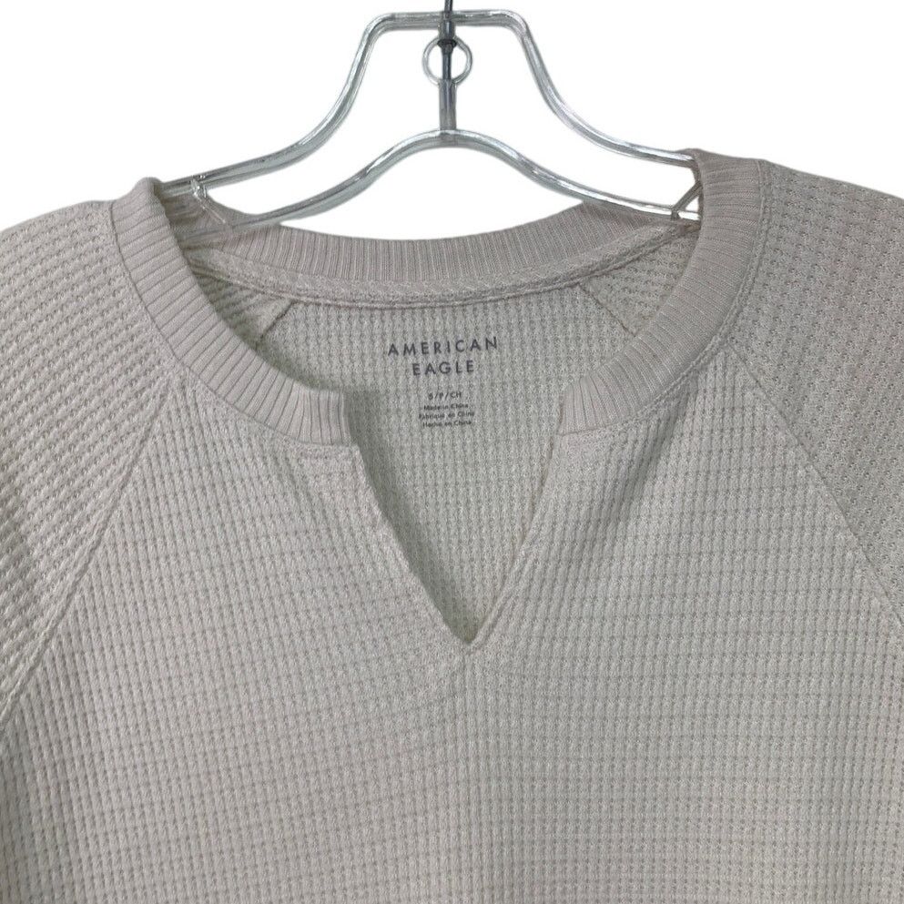 American Eagle Outfitters New American Eagle Womens Small PolyElastane V Neck Top Size S / US 4 / IT 40 - 2 Thumbnail