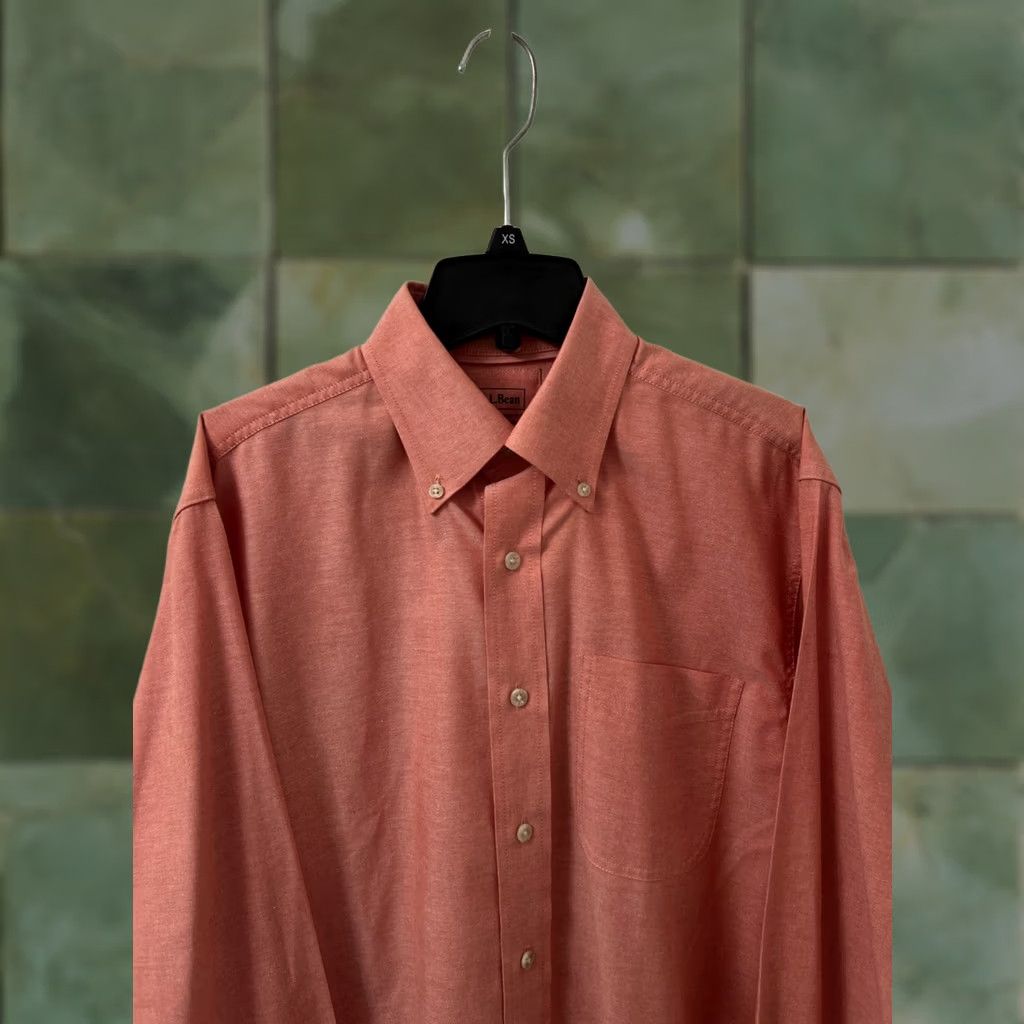 Vintage LL Bean Shirt Mens S Red Pink Chambray Traditional Button Down L/S 248929 Size US S / EU 44-46 / 1 - 1 Thumbnail