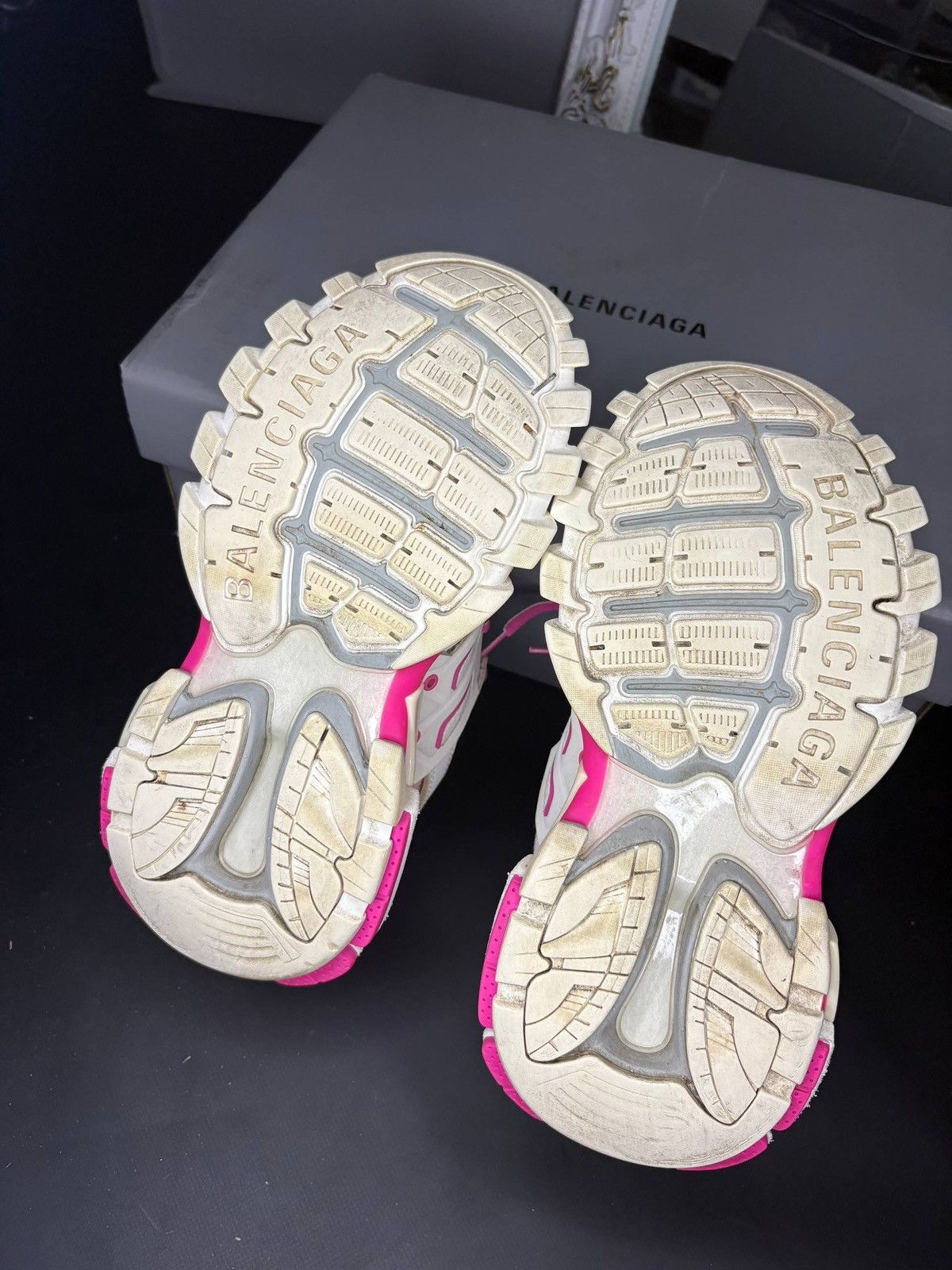 Balenciaga Balenciaga Track Sneakers – White / Fluorescent Pink Size US 7 / IT 37 - 7 Thumbnail