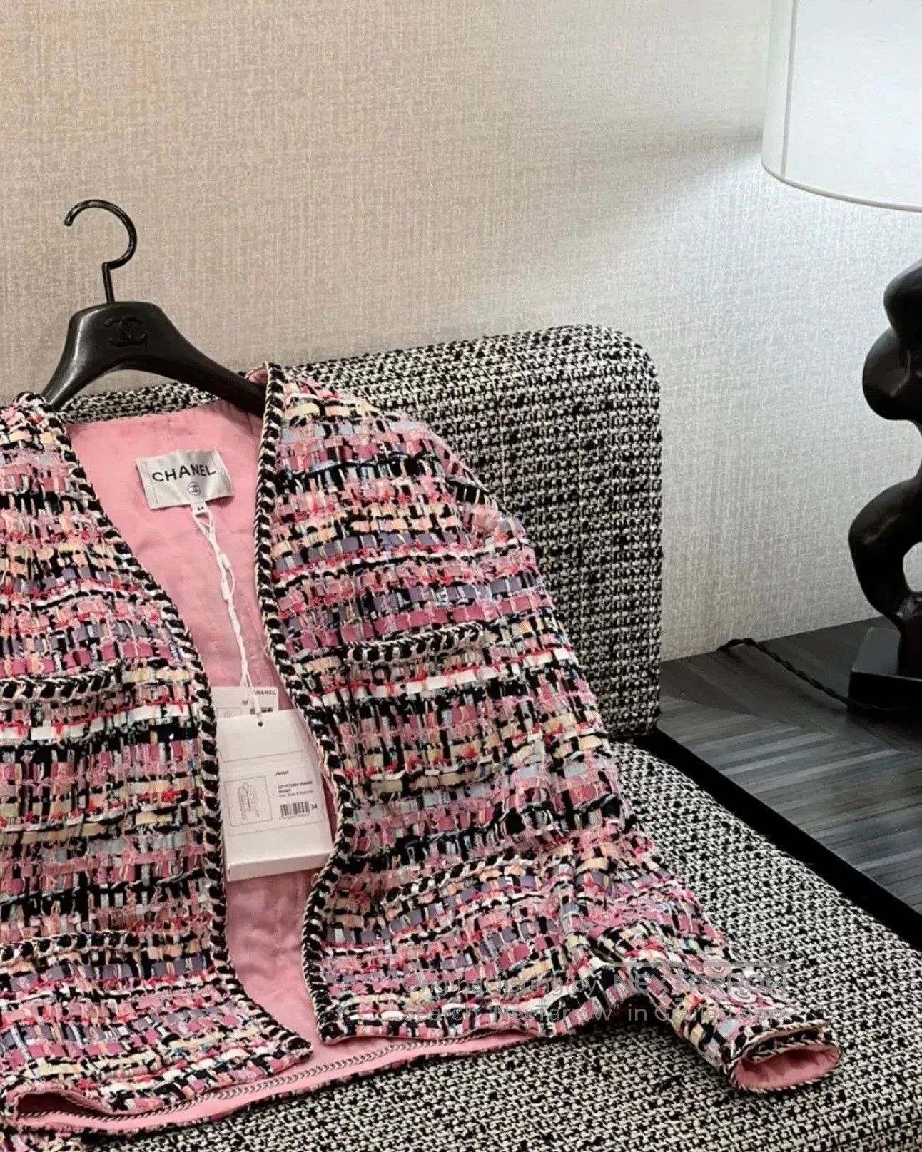 Chanel pink woven Chanel jacket. Size S / US 4 / IT 40 - 9 Thumbnail