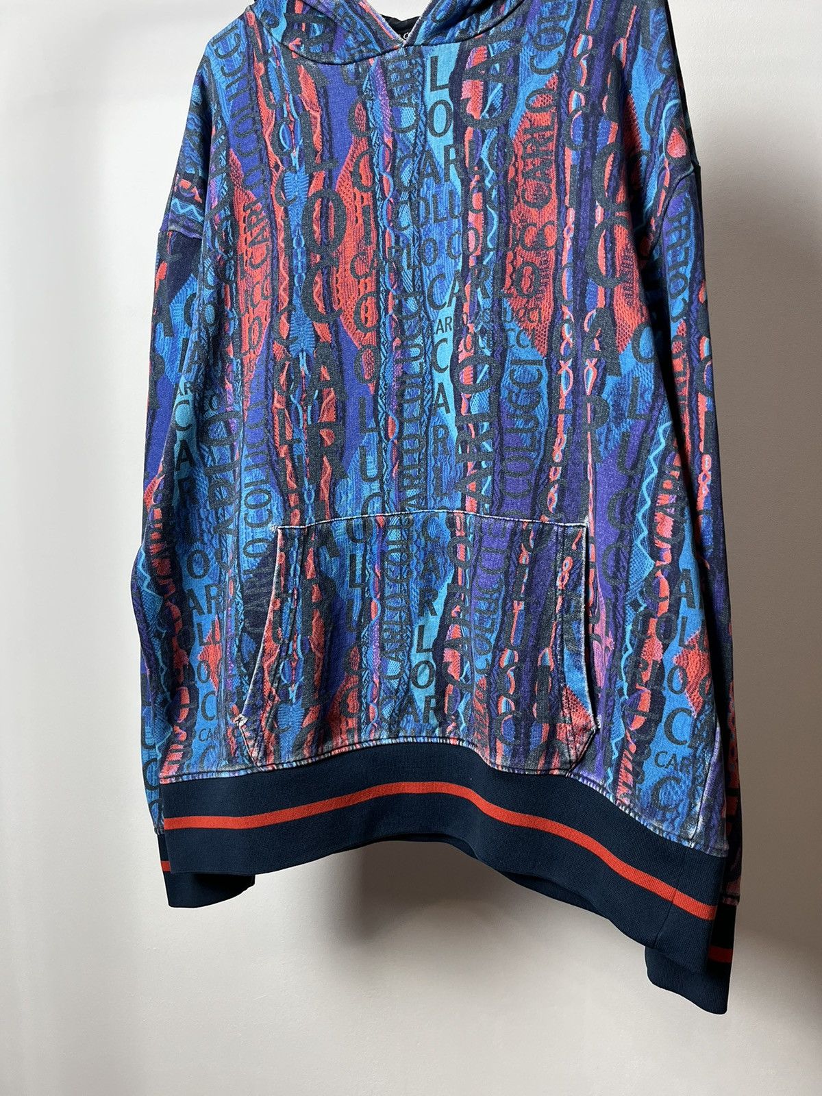 Carlo Colucci × Vintage Vintage Carlo Colucci Oversized Monogram Hoodie Size US XXL / EU 58 / 5 - 3 Thumbnail