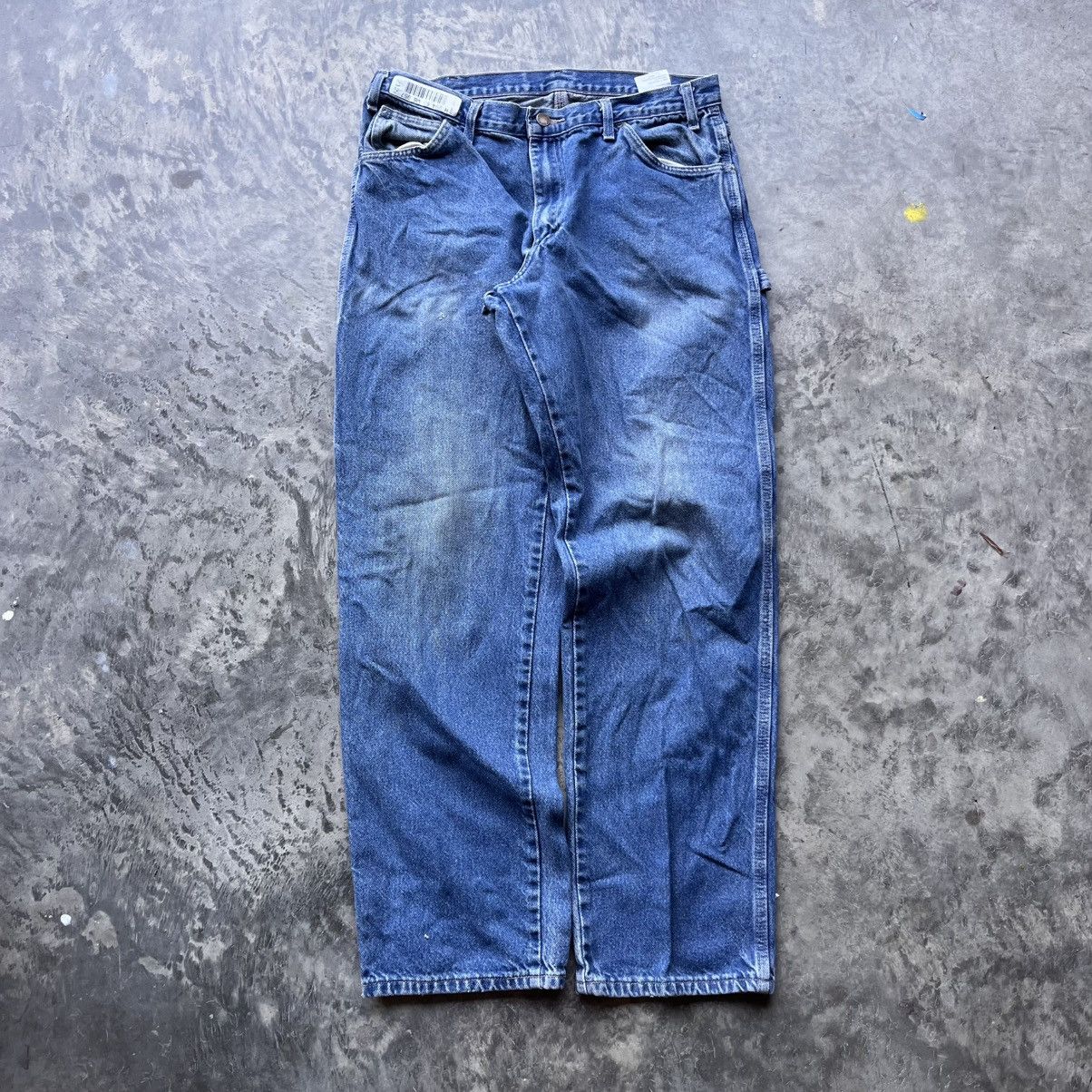 Dickies × Vintage CRAZY Y2K Dickies Denim Jeans 34x34 Faded Carpenter Pants Size US 34 / EU 50 - 2 Thumbnail