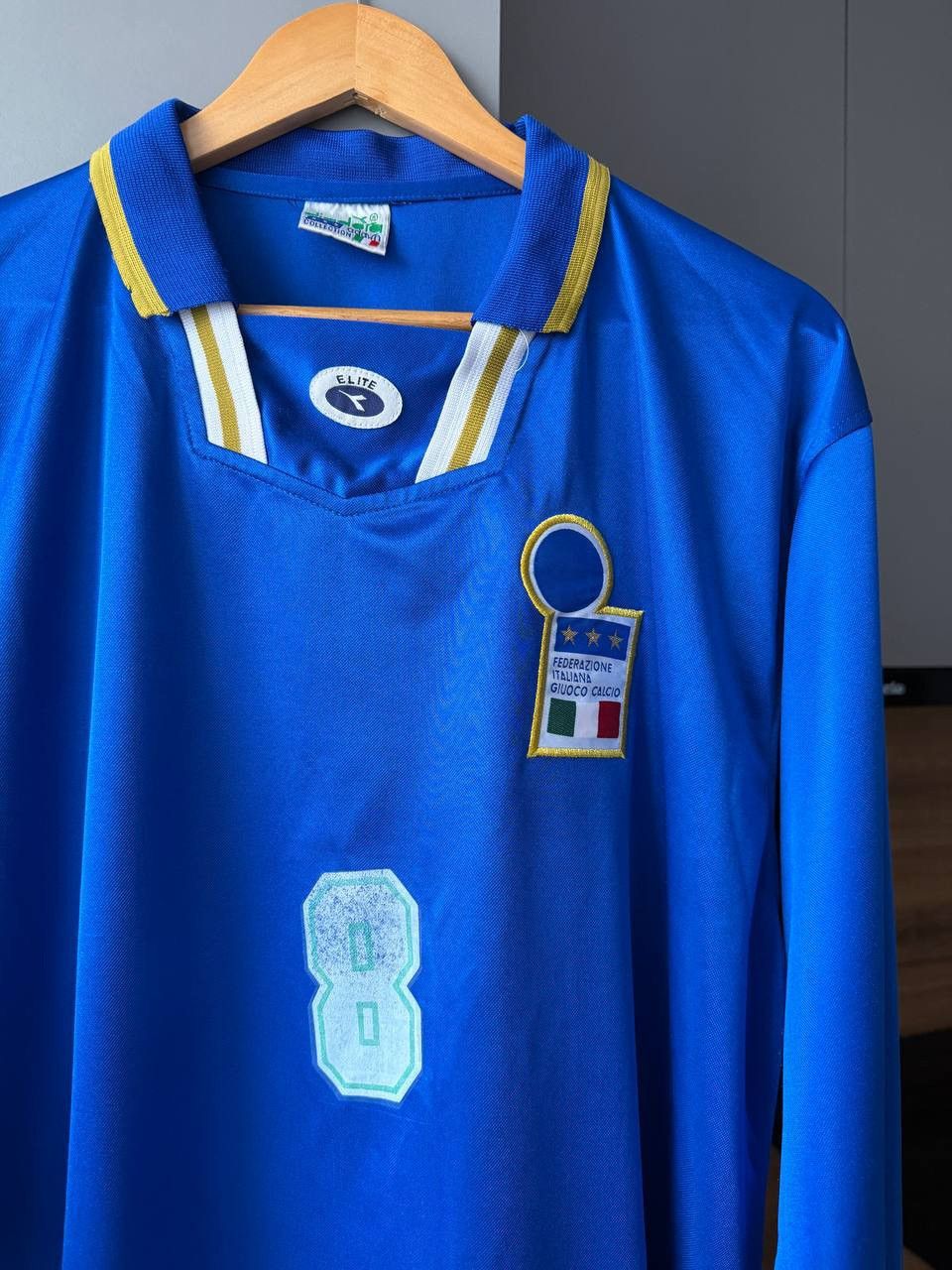 Diadora Italy National Team Vintage Jersey #8 GattusoGame Worn Style Size US L / EU 52-54 / 3 - 3 Thumbnail