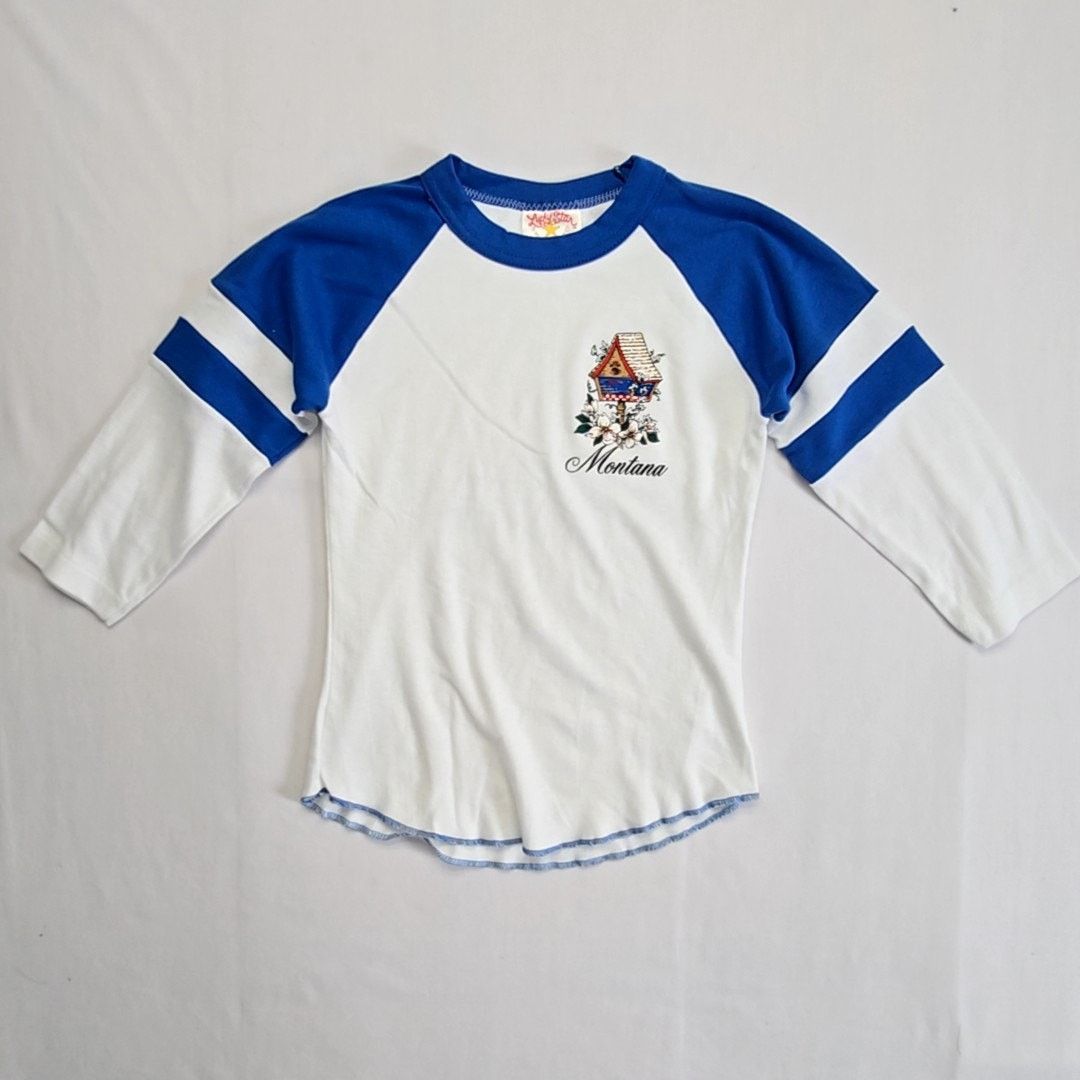 Vintage Vintage Montana Raglan Shirt S Birdhouse Graphic Blue Tee Size US L / EU 52-54 / 3 - 1 Thumbnail