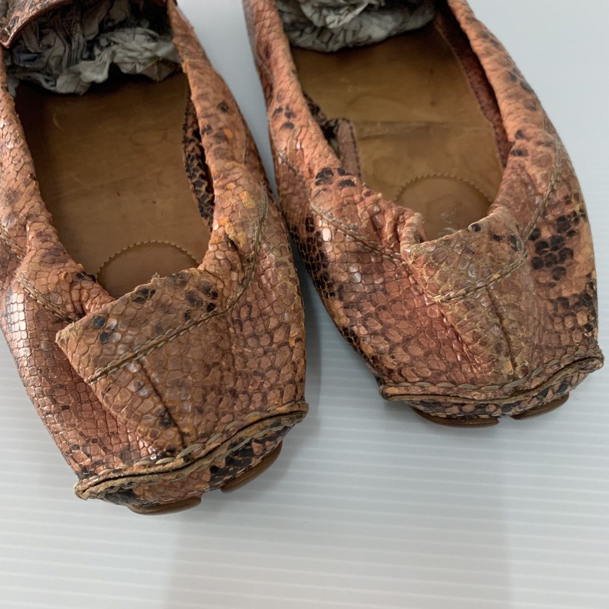 Prada Prada Leather Snake Flats Shoes Size US 10 / IT 40 - 8 Thumbnail
