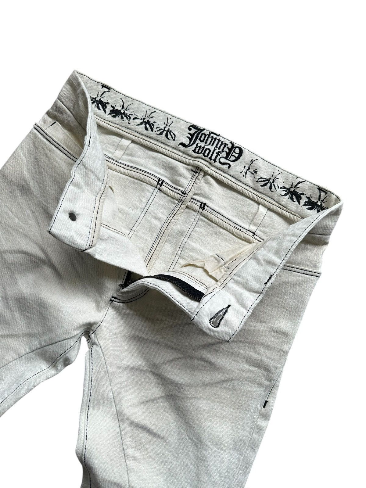 BUFFALO BOBS SS14 Johnny Wolf whiskered Detroit slim denim jrock vkei Size US 31 - 6 Thumbnail