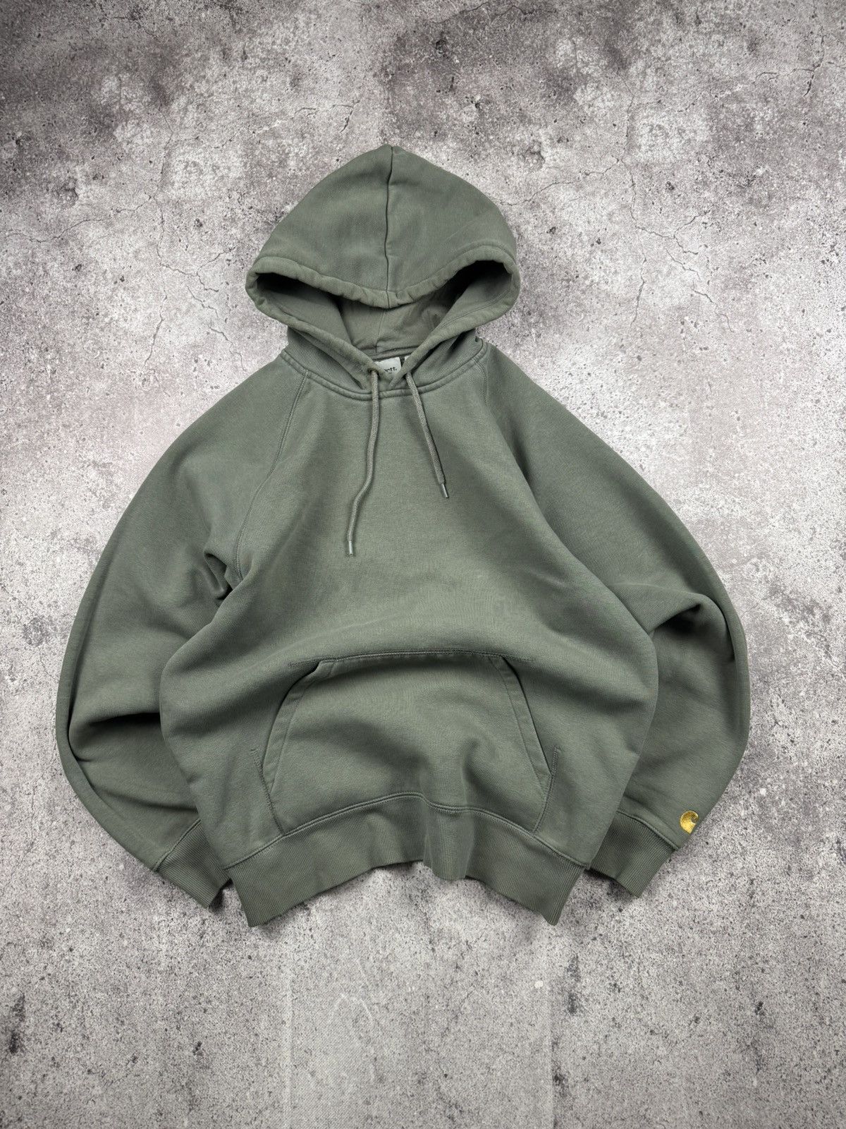 Carhartt × Japanese Brand × Vintage Crazy Vintage Carhartt Hoodie Faded Baggy Grunge Skater Size US S / EU 44-46 / 1 - 1 Thumbnail