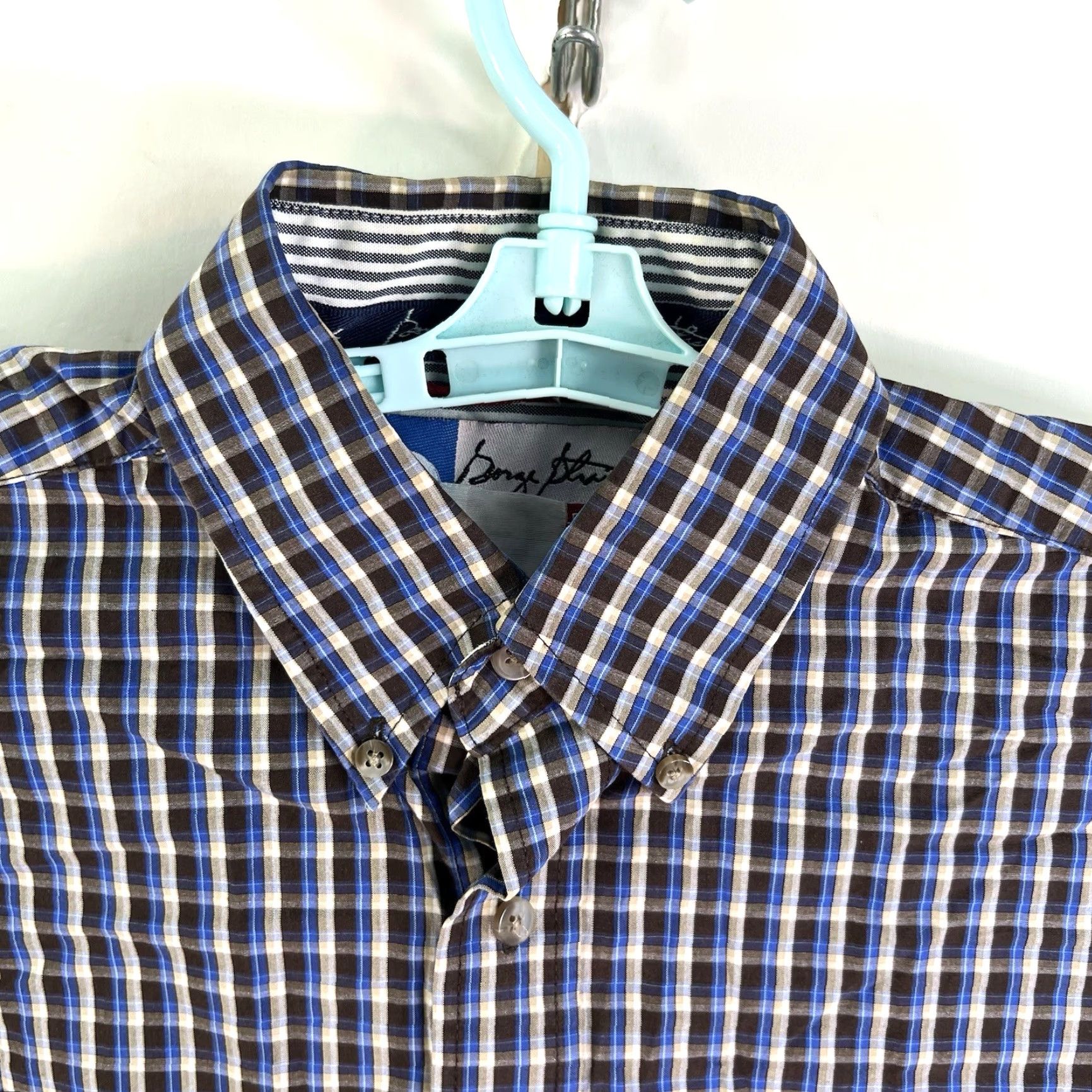 Wrangler VINTAGE Wrangler George Strait Cowboy Cut Plaid Button-Down Shirt Mens M Blue 46 Chest Regular Fit Long Sleeve Size US M / EU 48-50 / 2 - 3 Thumbnail