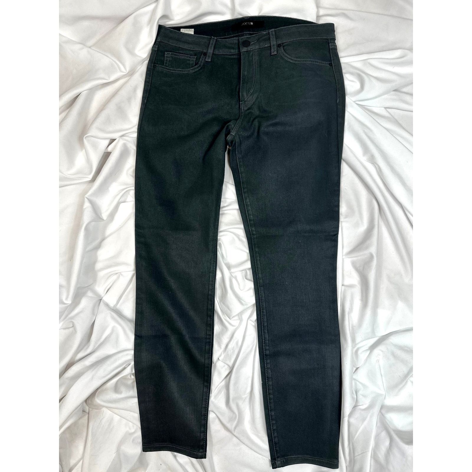 Other Joes Jeans Straight Leg Logo Back Pocket Black 31 Size 31" - 2 Thumbnail