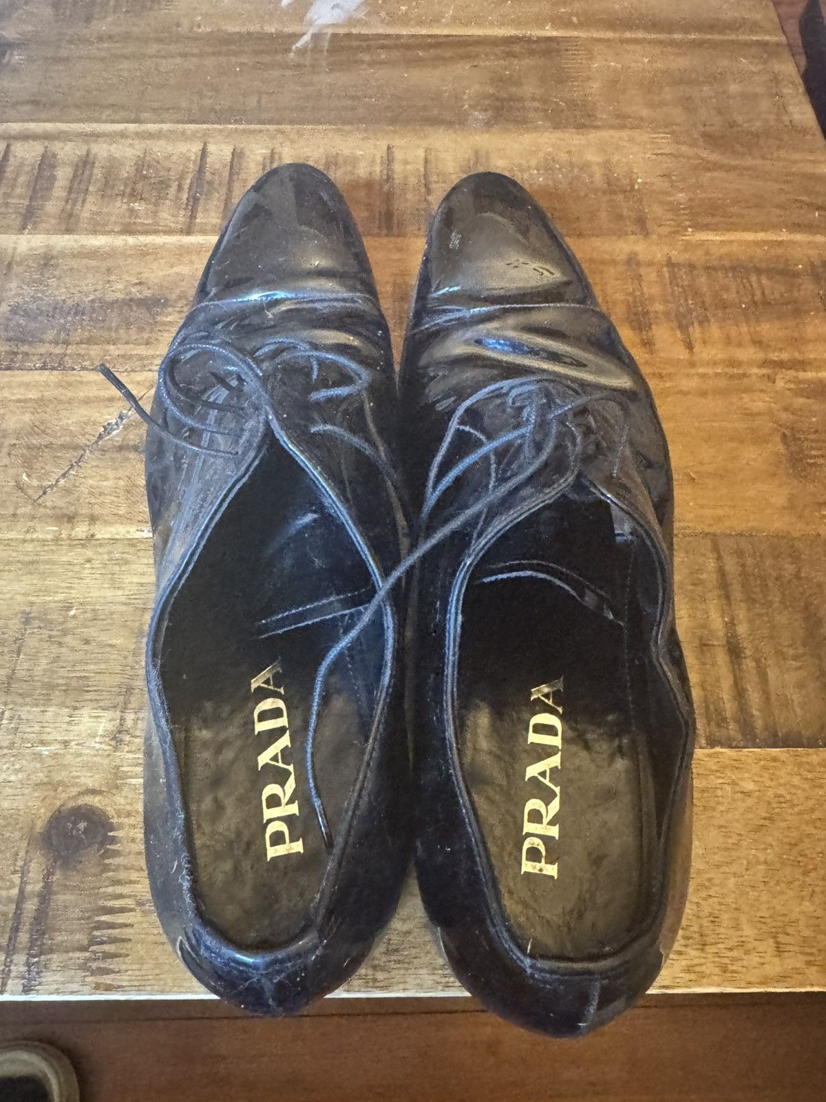 Prada Prada Patent Leather Lace Up Dress Shoes Size US 9 / EU 42 - 3 Thumbnail