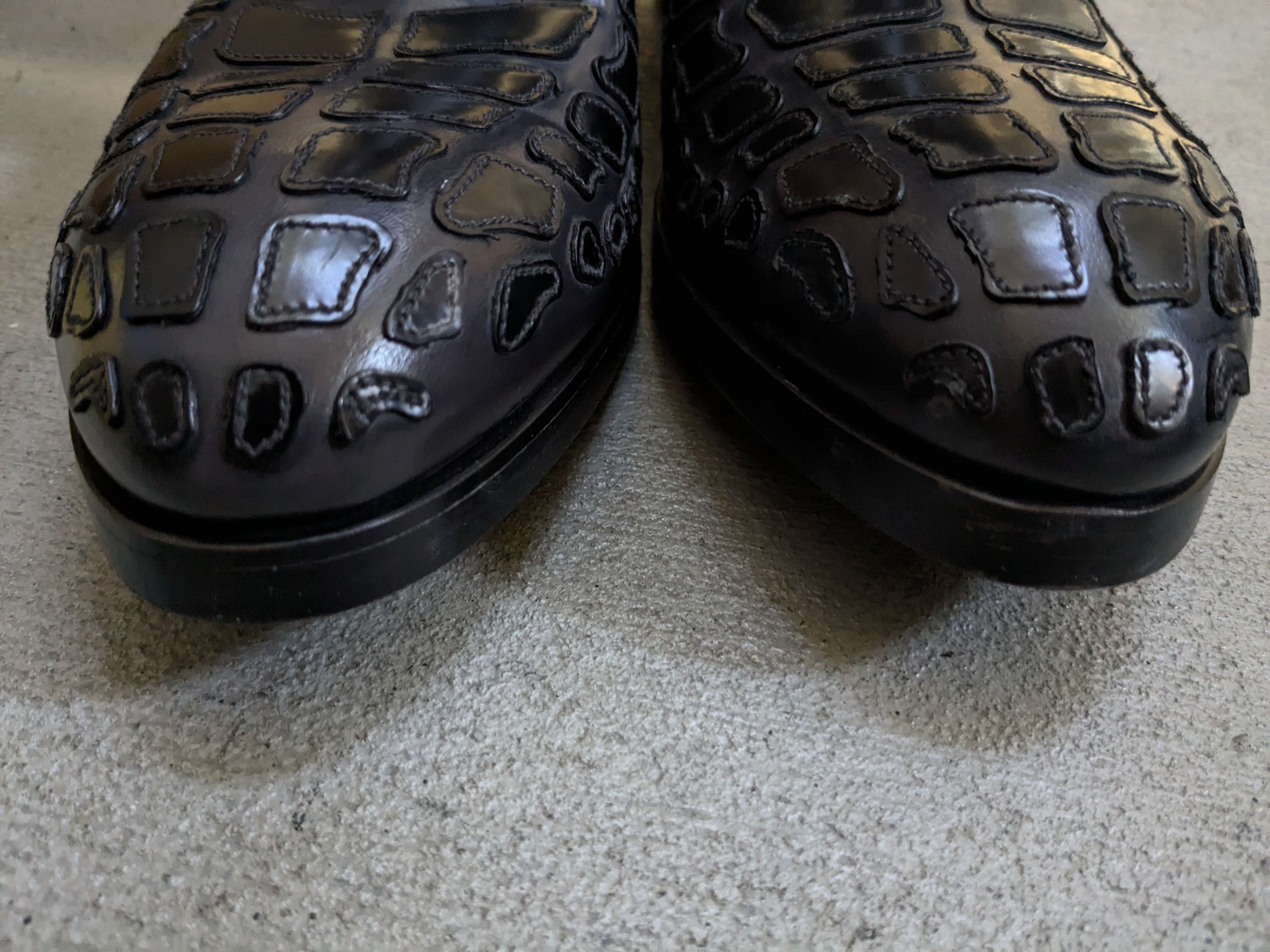 Prada Prada Boots Black Gray Leather 10.5 Side Zip Skeleton Size US 10.5 / EU 43-44 - 2 Thumbnail