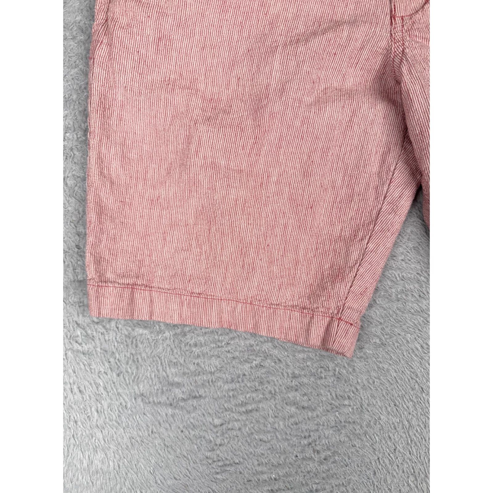 Tommy Bahama Tommy Bahama Mens Shorts 32 Red White Pinstripe Chino Flat Front Zip Fly Casual Size US 32 / EU 48 - 3 Thumbnail