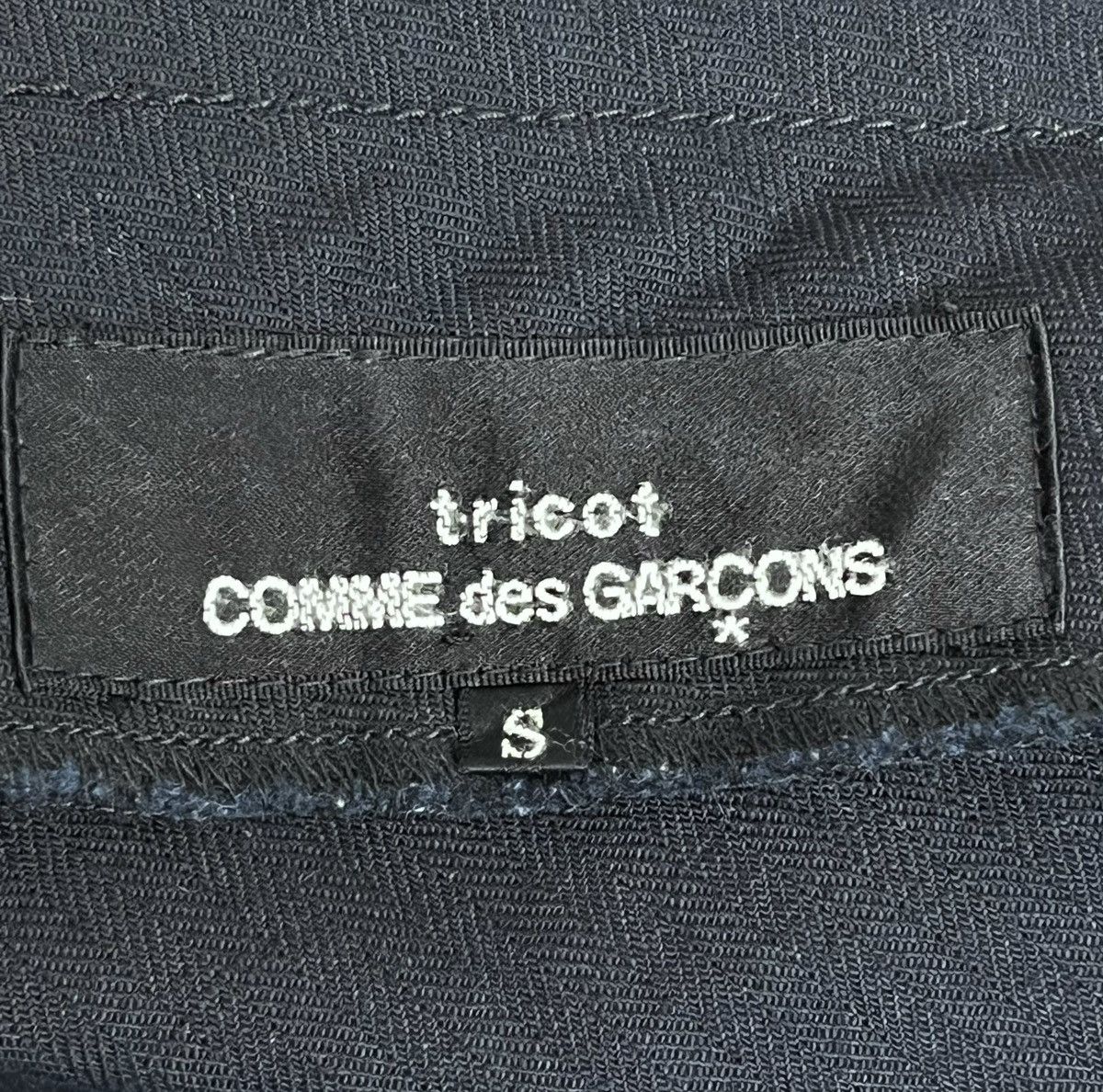Comme des Garcons × Tricot Comme des Garcons Vtg TRICOT COMME DES GARÇONS Frayed Ruffle Bottom Midi Skirt Size 25" / US 0 / IT 36 - 6 Thumbnail