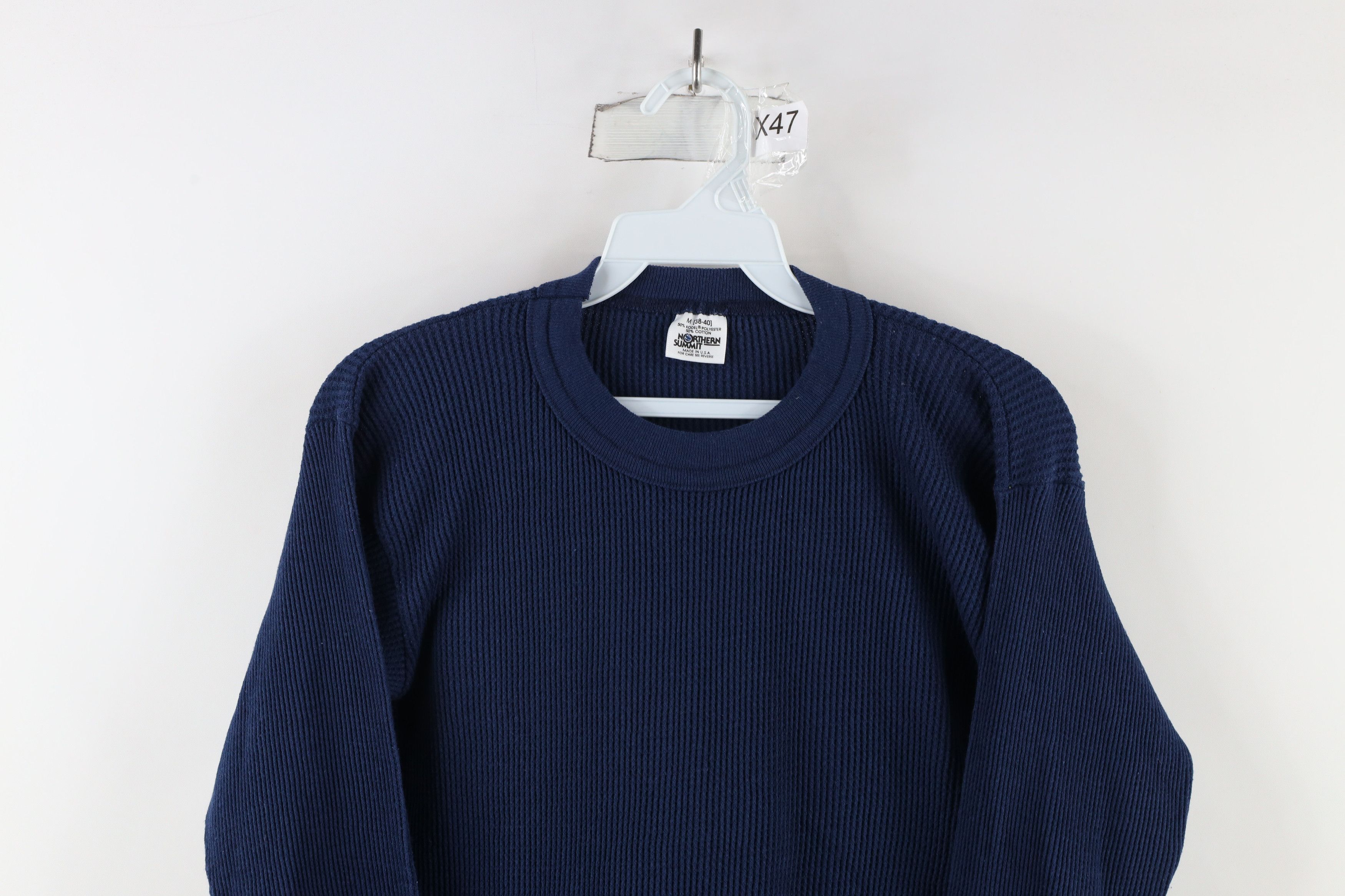 Vintage Vintage 90s Streetwear Waffle Knit Long Sleeve T-Shirt USA Size US M / EU 48-50 / 2 - 2 Thumbnail