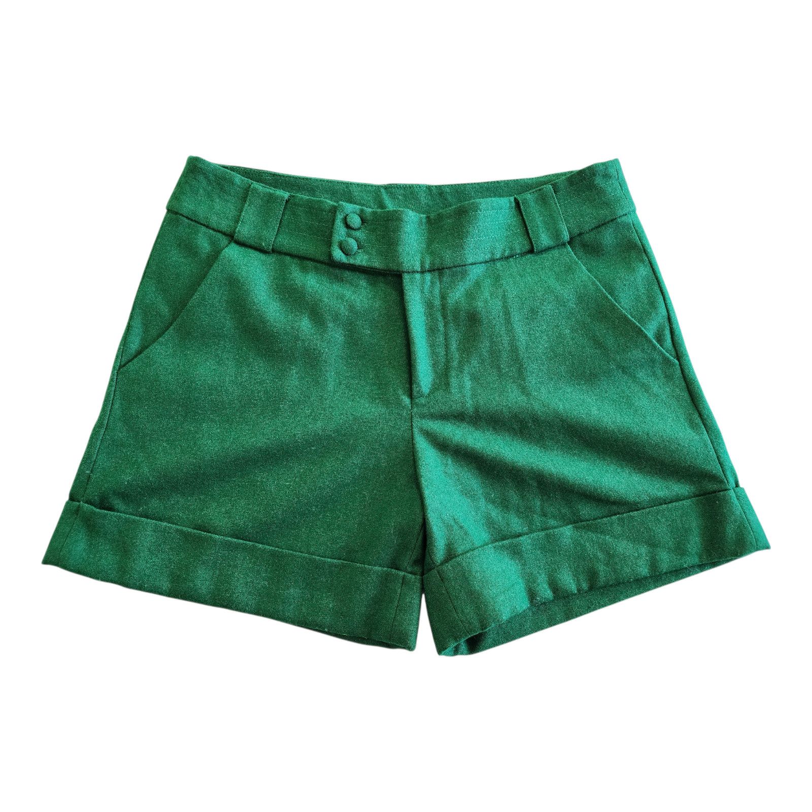 Other Liebo riP Medium Tailored Kelly Green Wool Blend Shorts Size 28" / US 6 / IT 42 - 1 Thumbnail