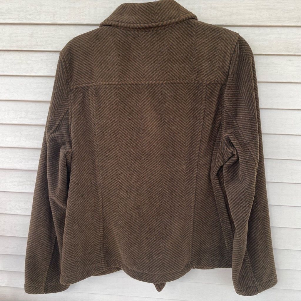 Isaac Mizrahi Isaac Mizrahi LIVE Asymmetrical Zip Herringbone Jacket Sz L Size L / US 10 / IT 46 - 6 Thumbnail
