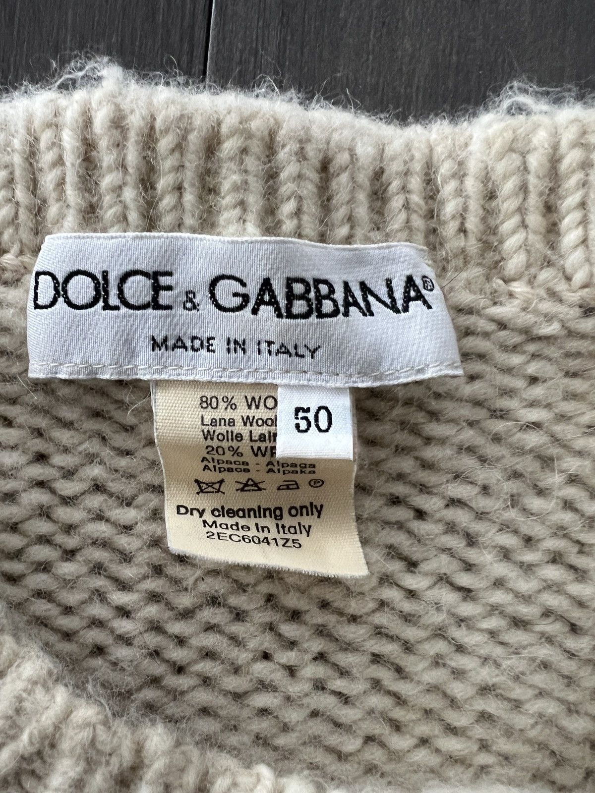 Dolce & Gabbana D&G cream Wool and Alpaca sweater Size US M / EU 48-50 / 2 - 2 Thumbnail