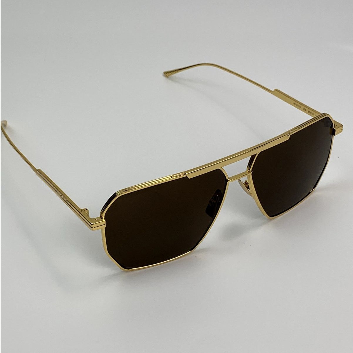 Bottega Veneta NEW Bottega Veneta Sunglasses BV1012S 003 Gold Brown Unisex Size ONE SIZE - 8 Thumbnail