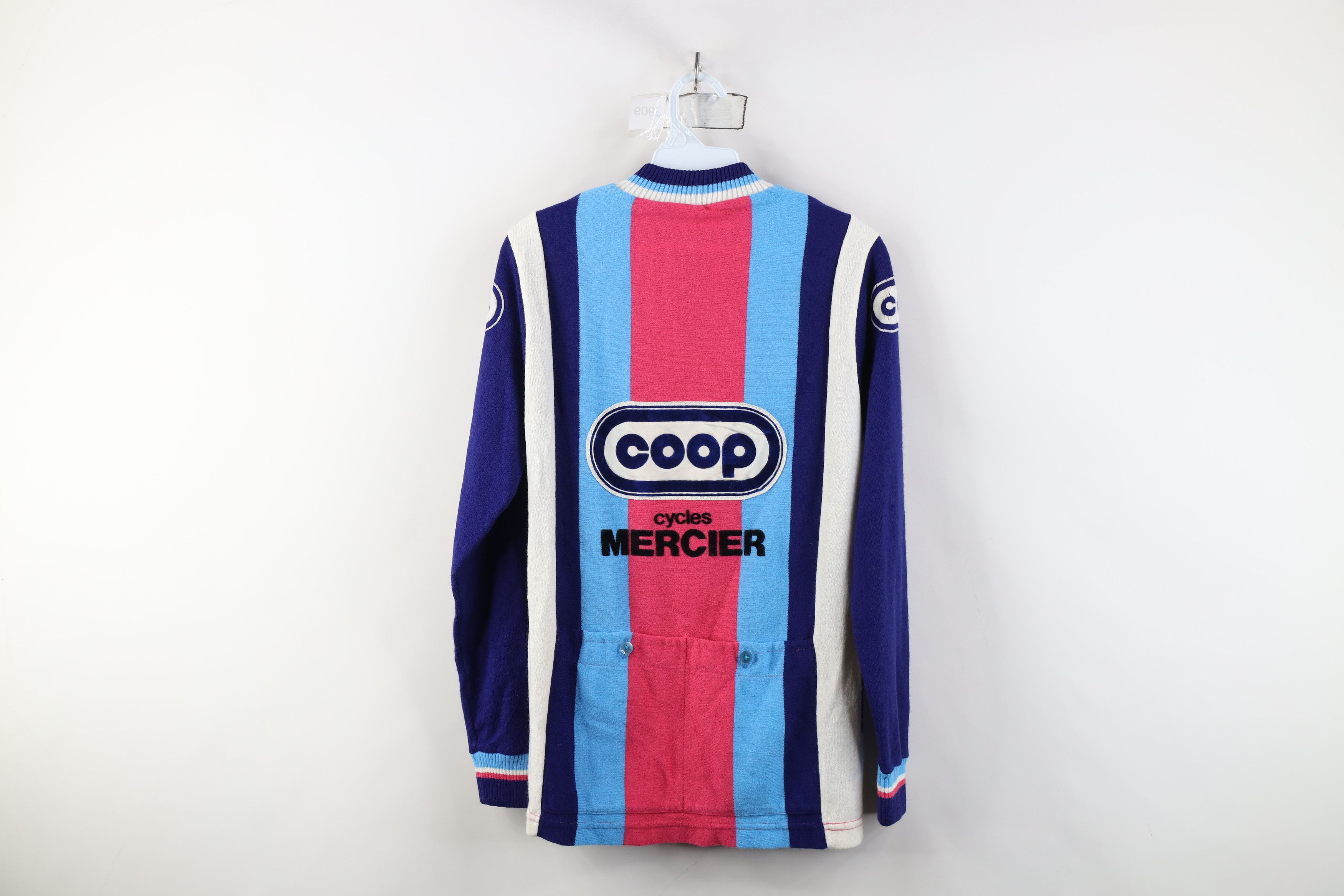 Vintage Vintage 80s Cycles Mercier Knit Long Sleeve Cycling Jersey Size US M / EU 48-50 / 2 - 13 Thumbnail